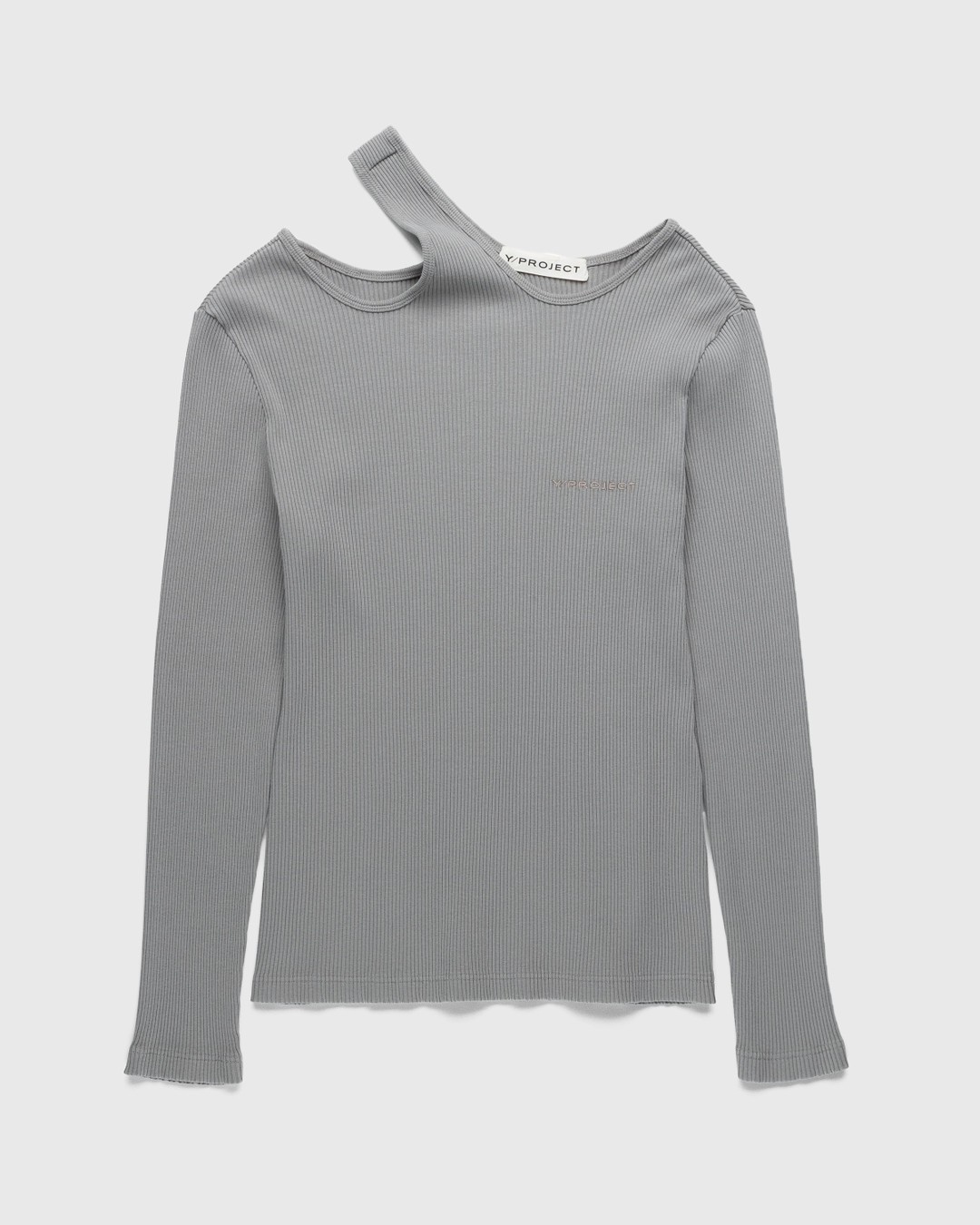 Y/Project – Classic Double Collar T-Shirt Taupe - Tops - Grey - Image 1