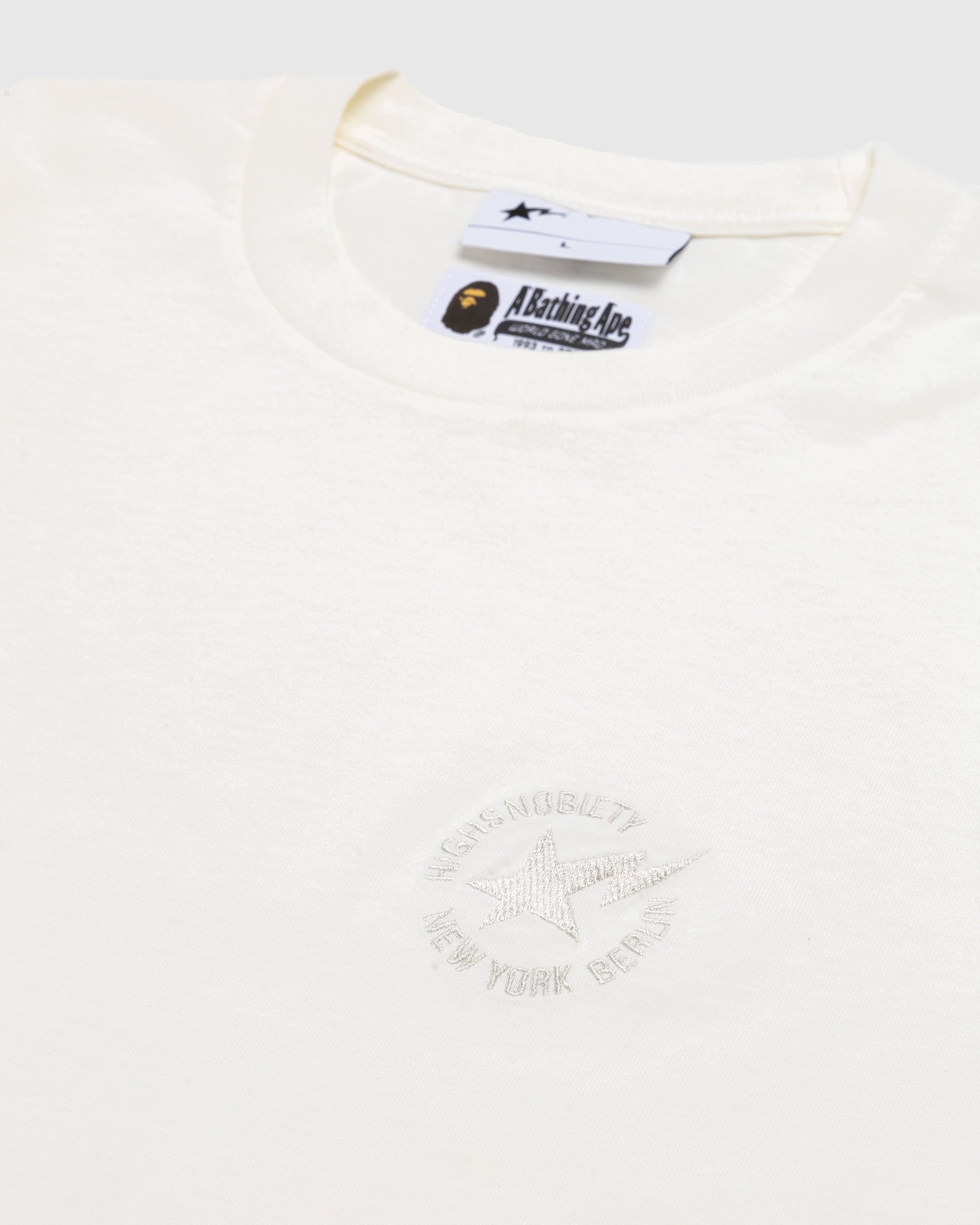 BAPE x Highsnobiety – Heavy Washed T-Shirt Ivory - T-shirts - Beige - Image 5
