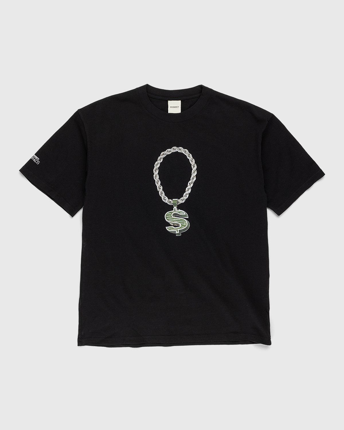 Jacob & Co. x Highsnobiety – Dollar Sign Pendant T-Shirt Black - T-shirts - Black - Image 1