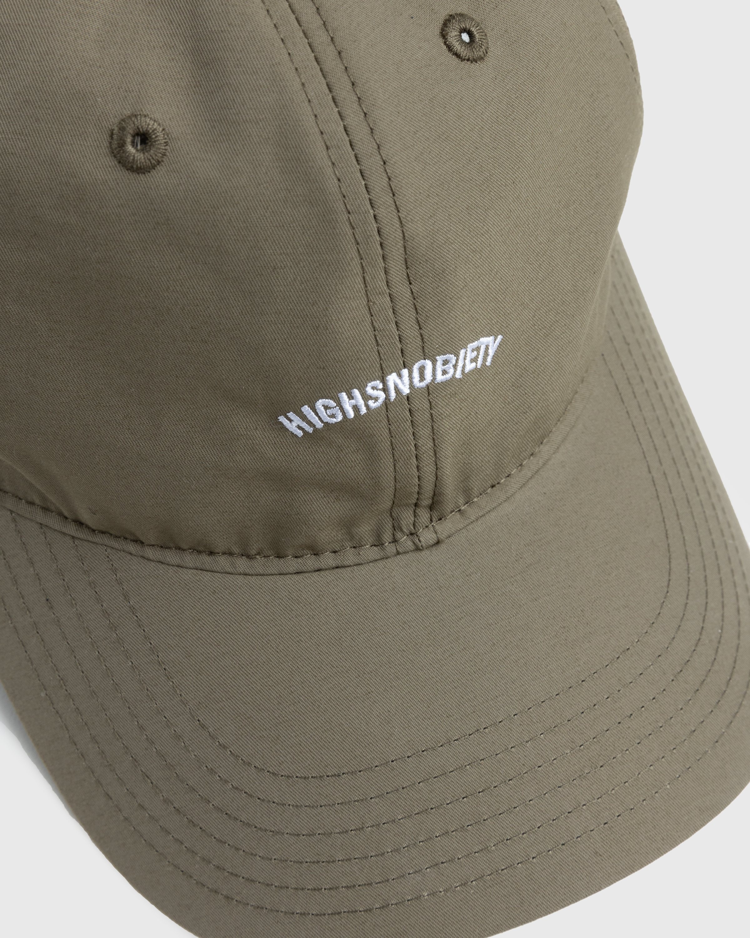 Highsnobiety – Brushed Nylon Logo Cap Olive - Hats - Green - Image 5