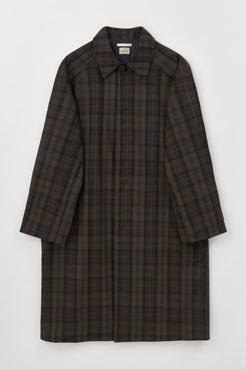 MS20RB_RAGLAN CAR COAT_ROWN PLAID_FRONT