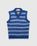 Striped V-Neck Sweater Vest Blue