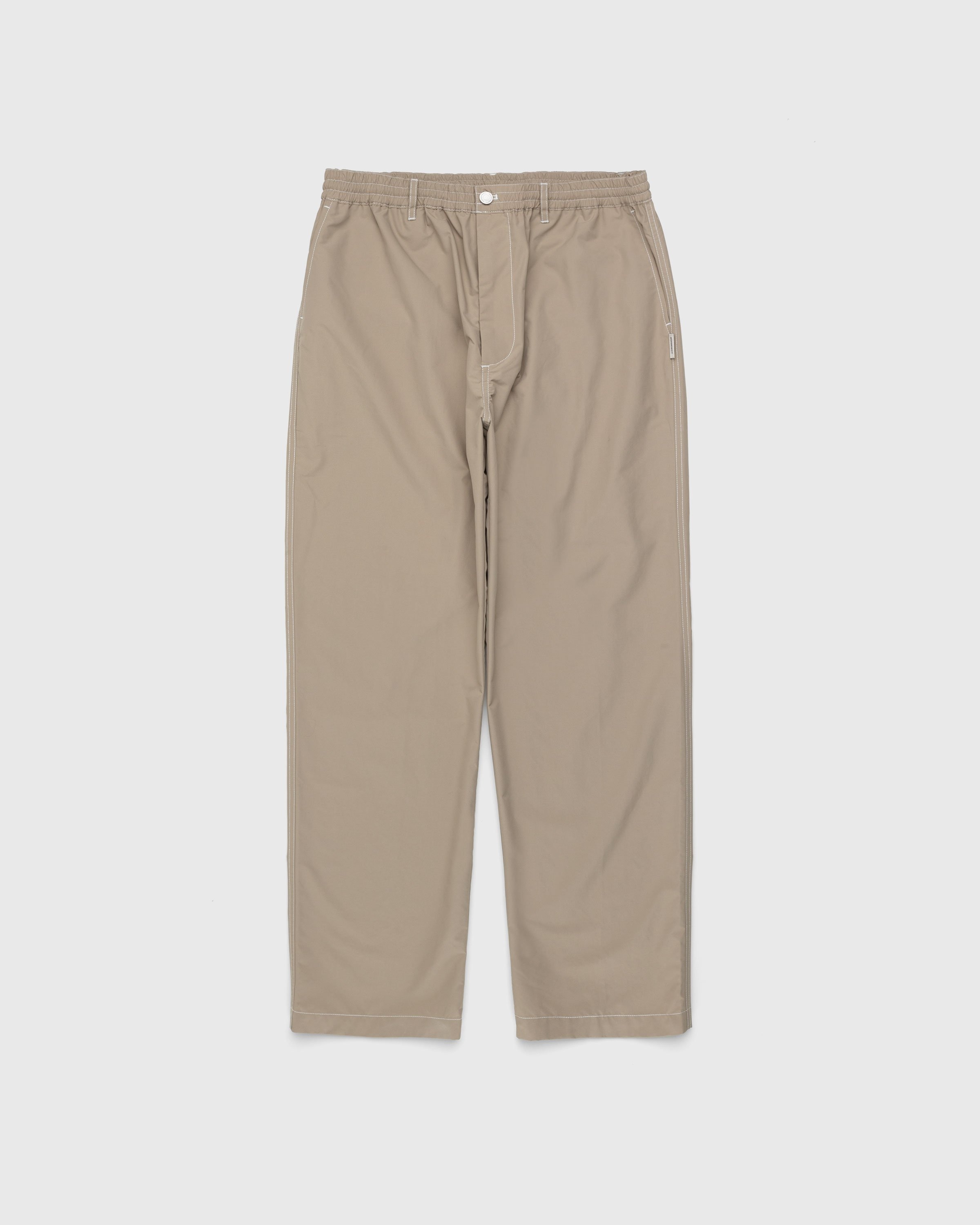 Highsnobiety – Contrast Stitch Pants Beige - Pants - Beige - Image 1