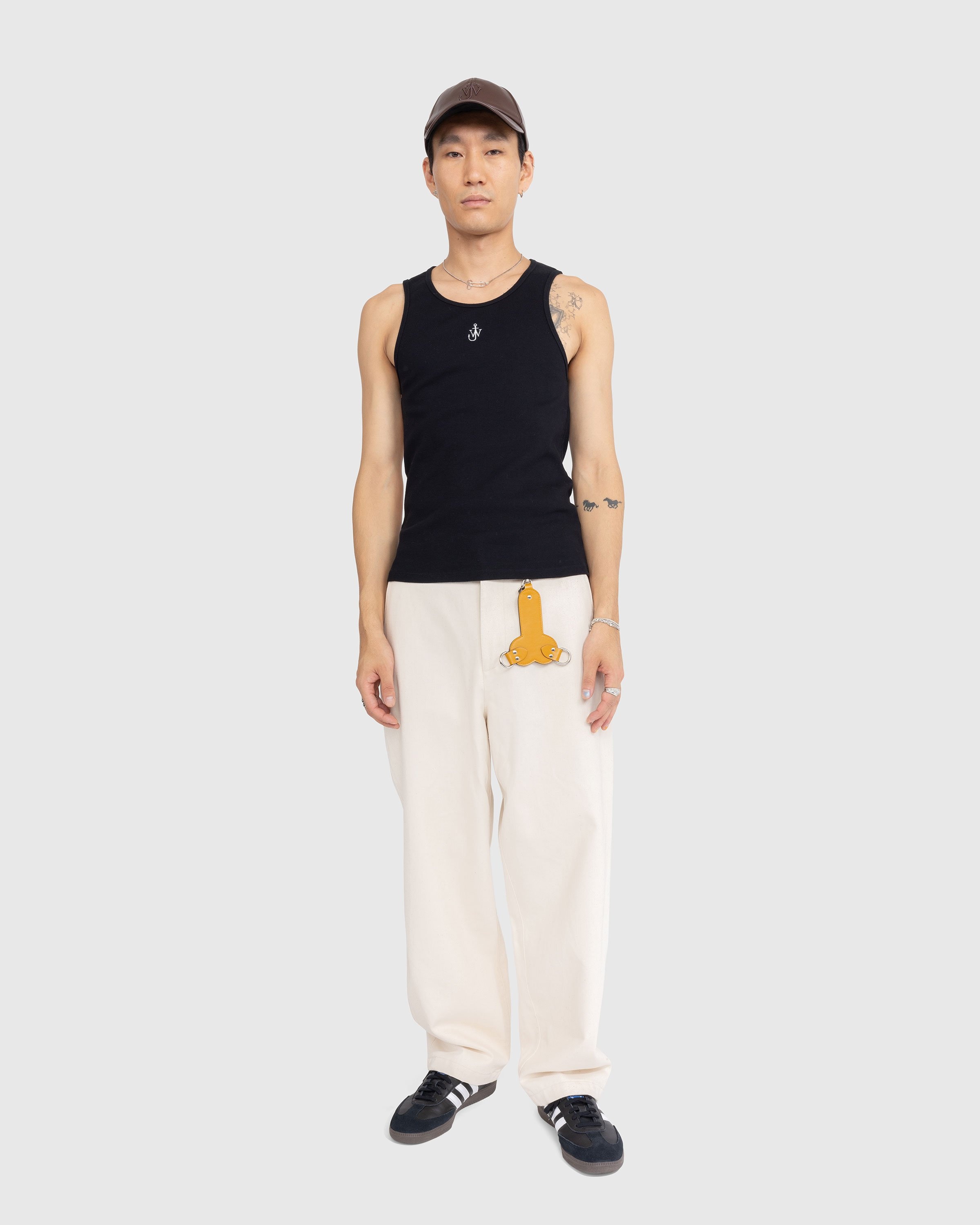 J.W. Anderson – Reclining Stud Back Print Vest Black - Tank Tops - Black - Image 3