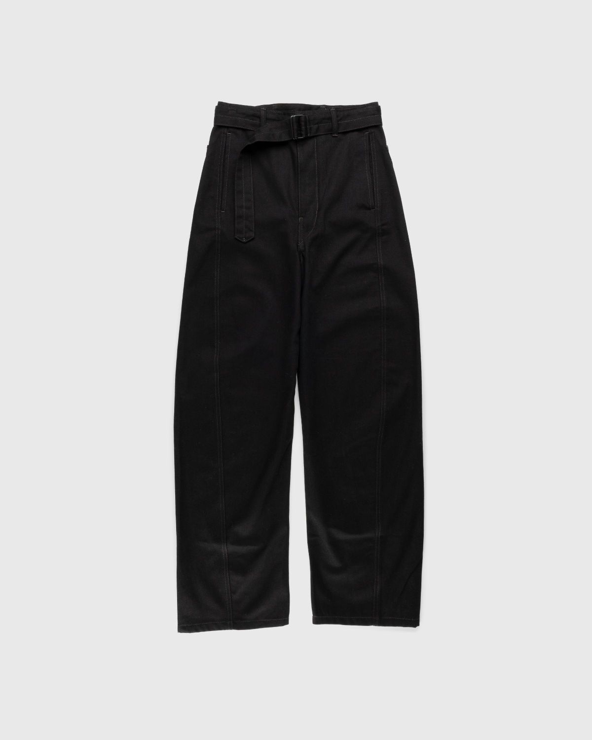 Lemaire – Twisted Belted Pants Black - Pants - Black - Image 1