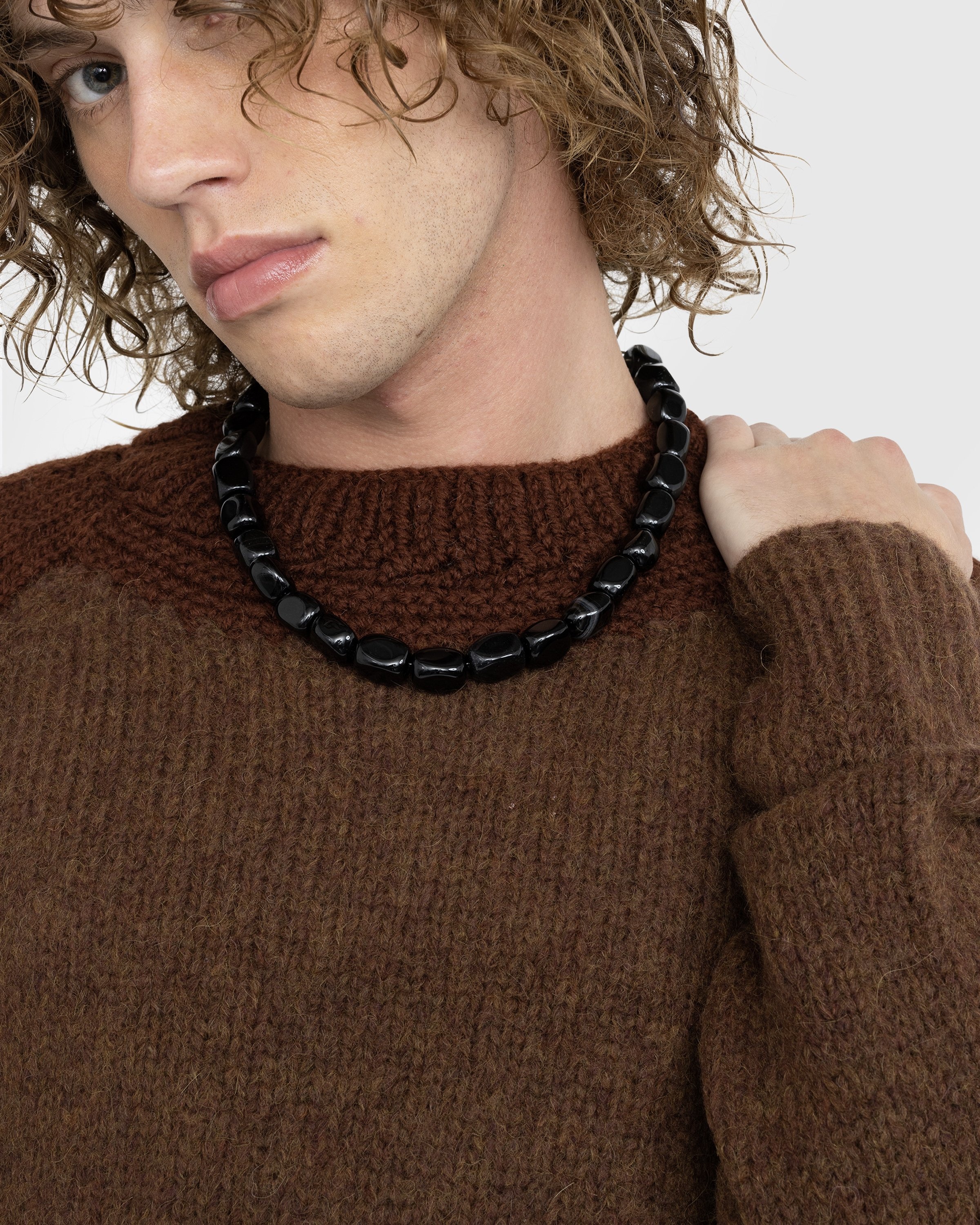 Dries van Noten – M232-125 Necklace Silver/Brass - Jewelry - Black - Image 3