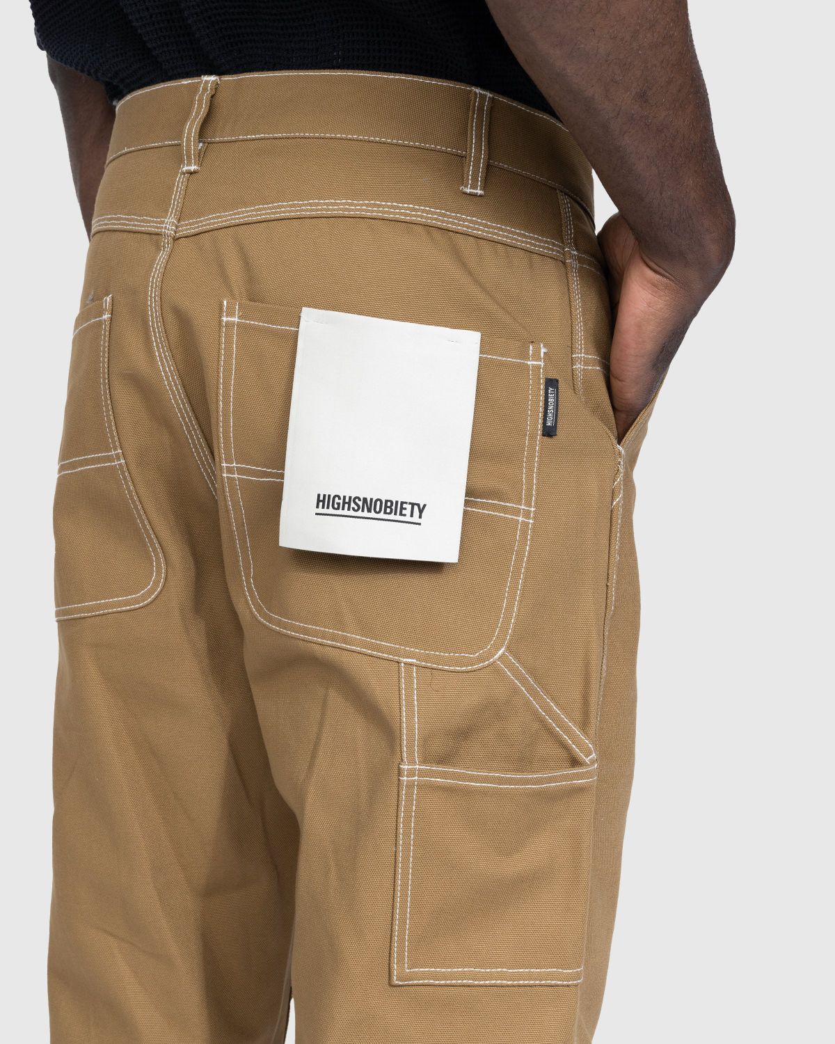 Highsnobiety – Carpenter Trouser Dark Beige - Pants - Brown - Image 6