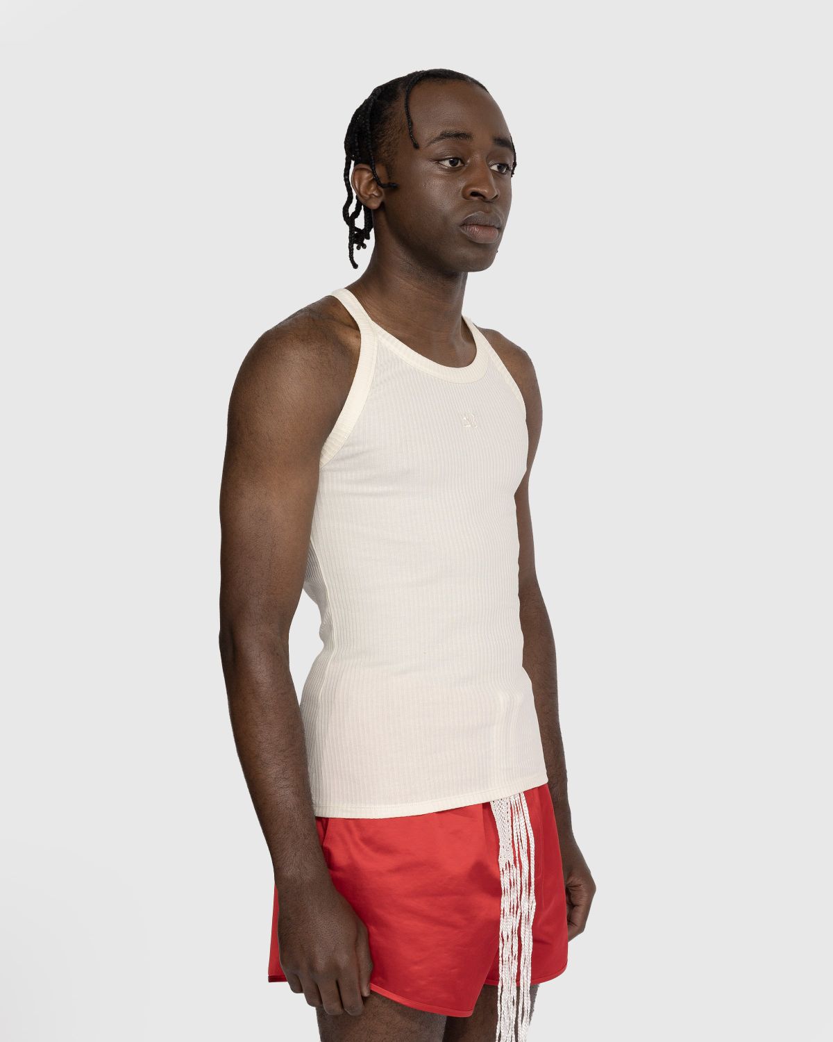 Wales Bonner – Groove Tank - Men Tops - Beige - Image 4