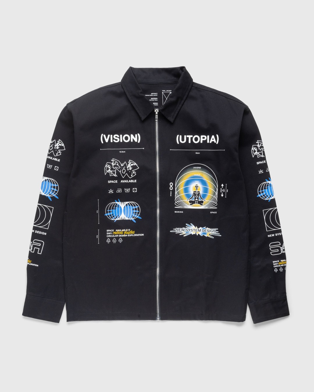 Space Available Studio – Utopia Work Jacket Black - Outerwear - Black - Image 1
