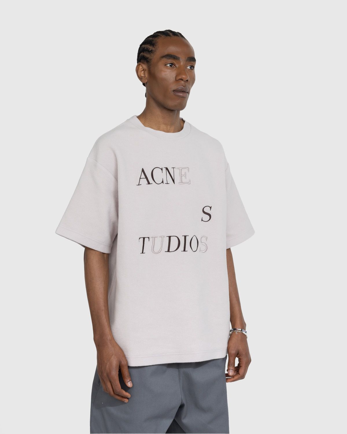Acne Studios – Logo T-Shirt Beige - Tops - Beige - Image 2