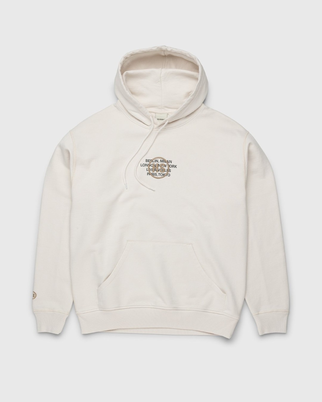Highsnobiety – Logo Hoodie Natural - Sweats - Beige - Image 1
