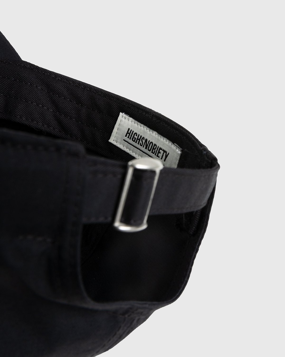Highsnobiety – Cotton Nylon "H" Logo Cap Black - Hats - Black - Image 4