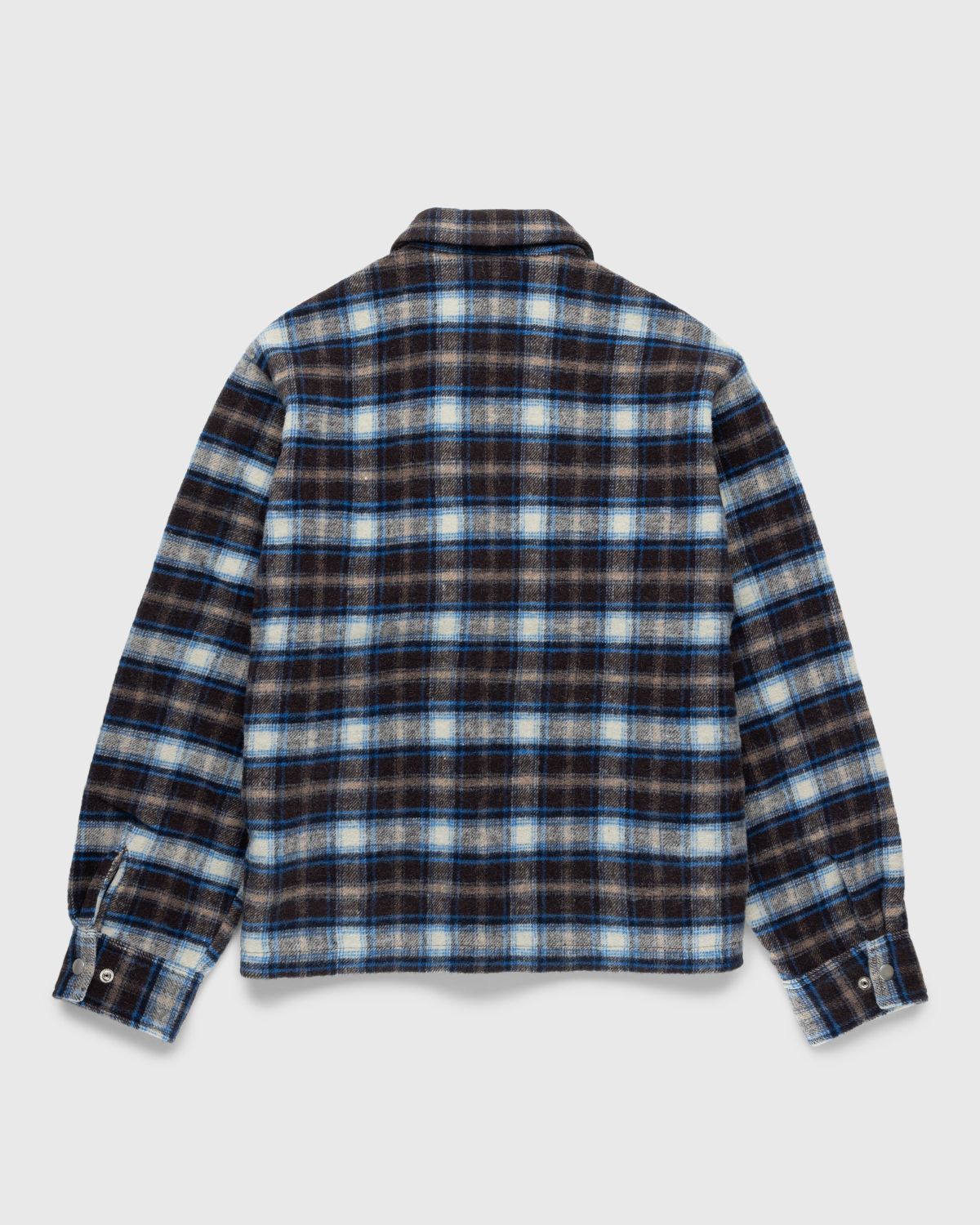 Highsnobiety HS05 – Shaggy Plaid Shirt Brown/Blue - Shirts - Multi - Image 2