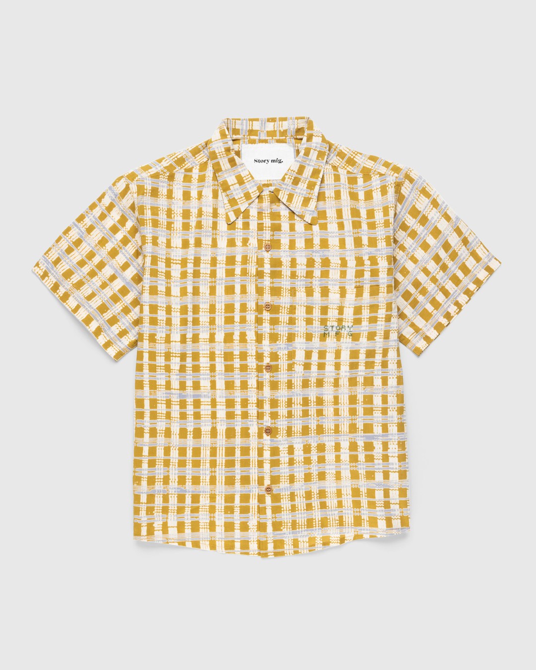 Story mfg. – Shore Shirt Check Block - Shirts - Yellow - Image 1