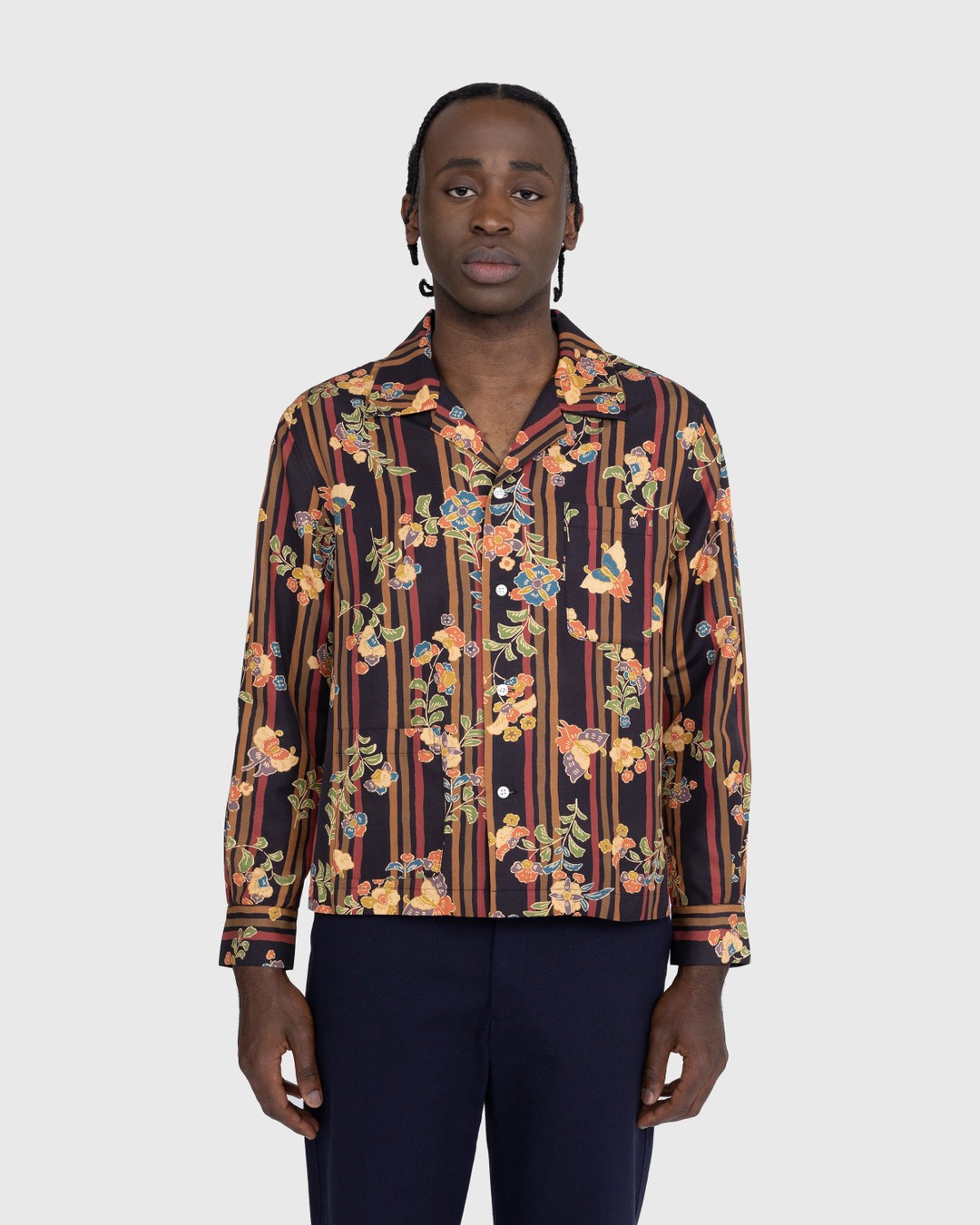 Bode – Butterfly Stripe Long-Sleeve Shirt Multi - Shirts - Multi - Image 2