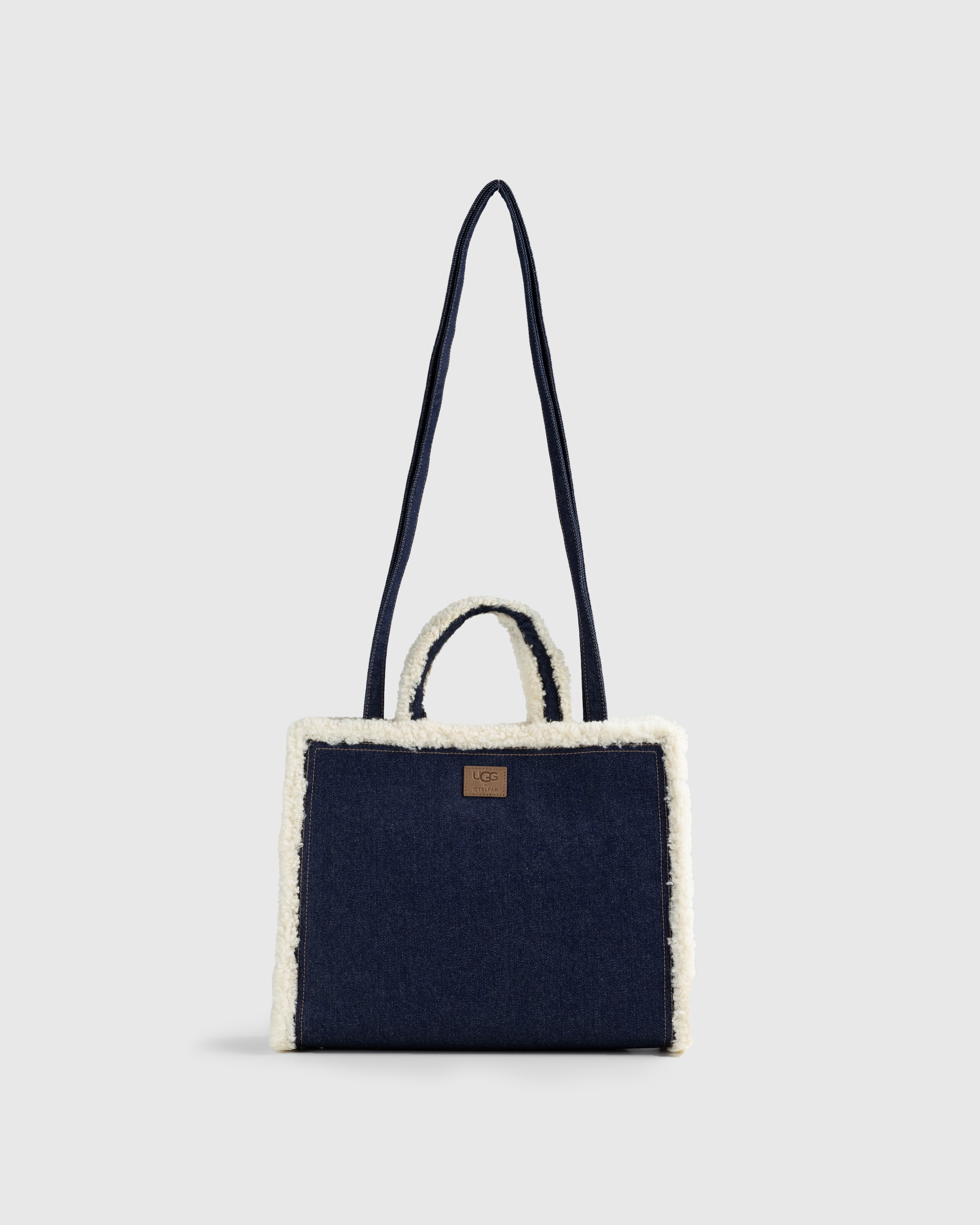 Ugg x Telfar – Denim Medium Shopper Indigo - Bags - Blue - Image 8
