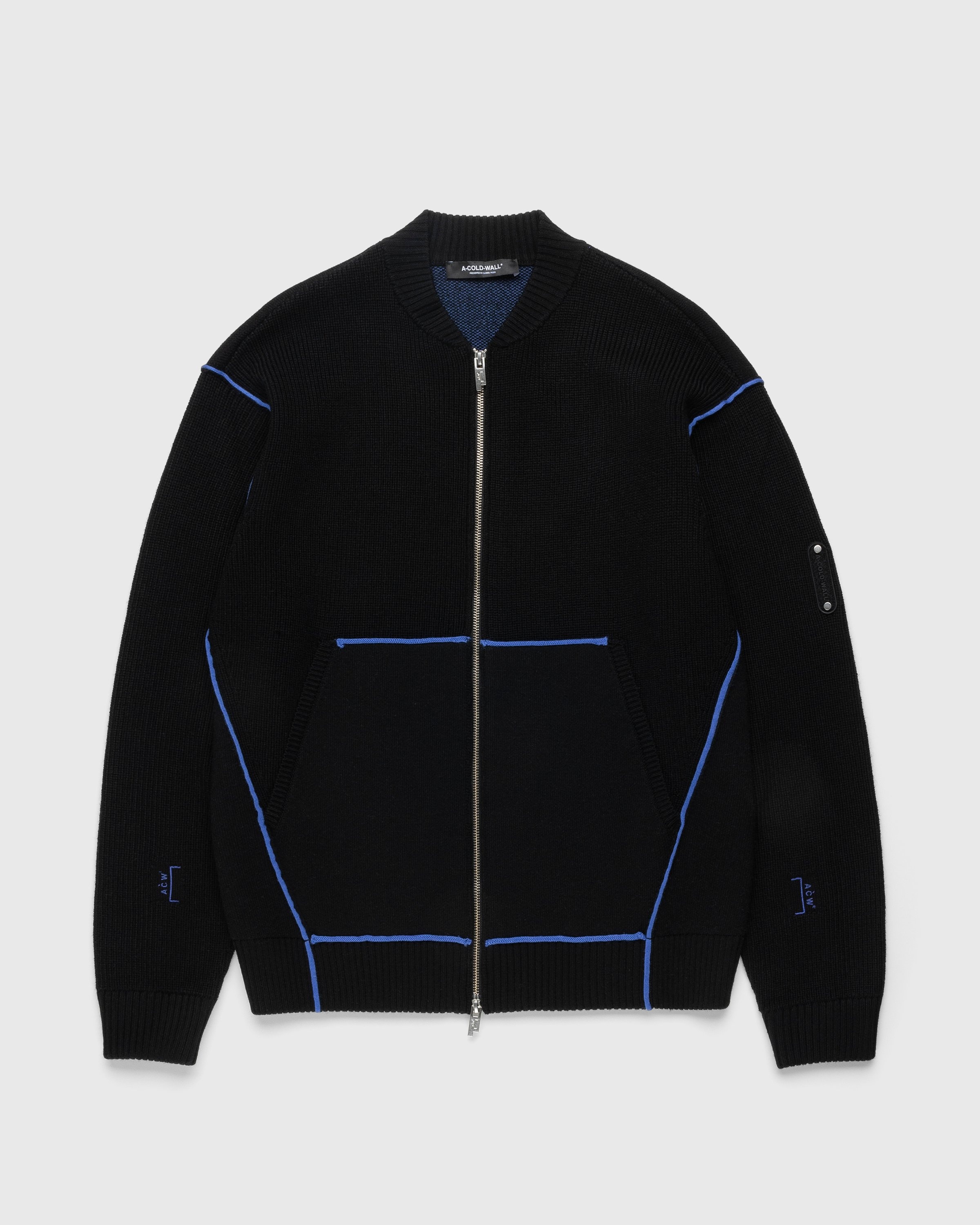 A-Cold-Wall* – Vertex Knit Bomber Black - Outerwear - Black - Image 1