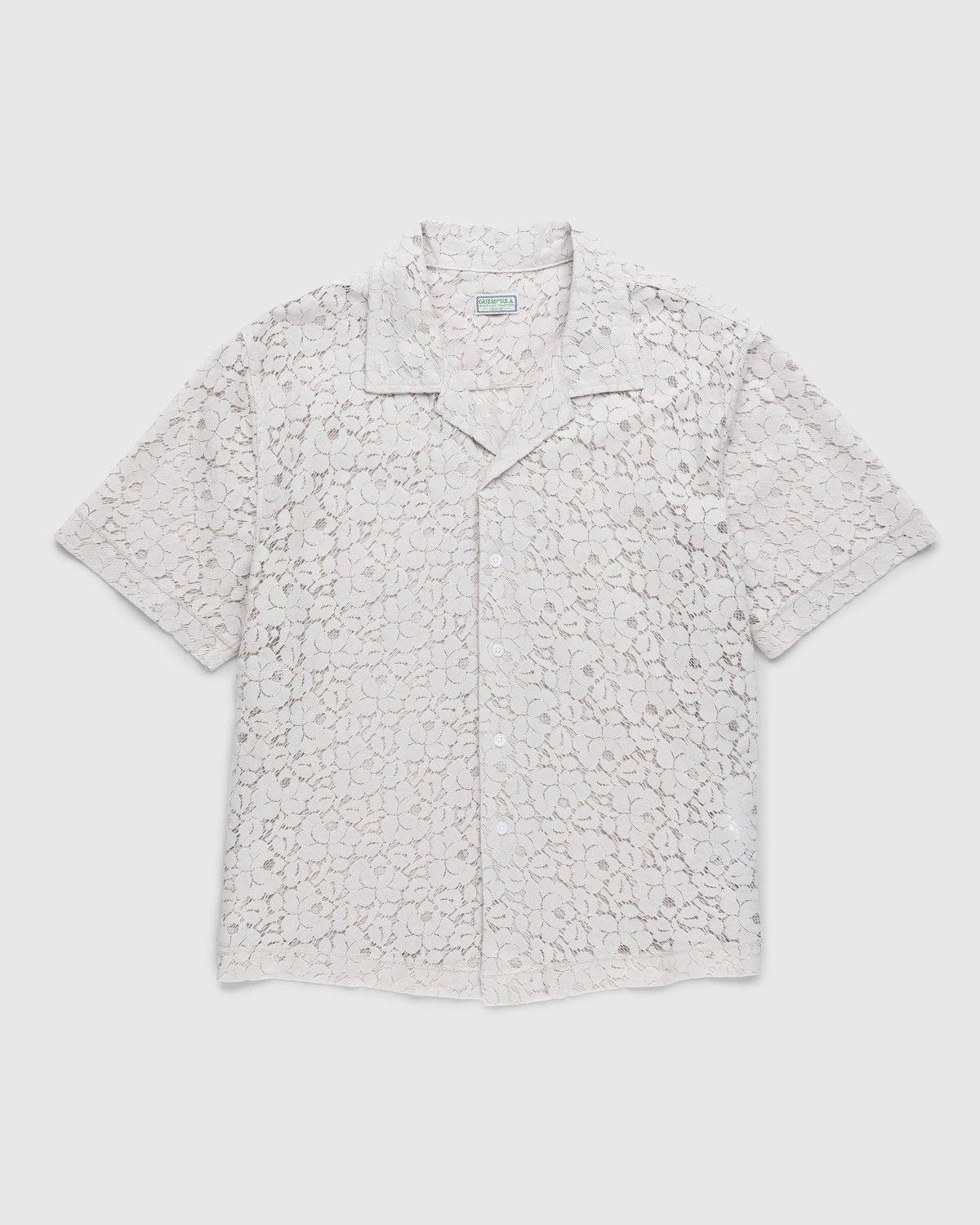 Guess USA – Lace Camp Shirt Off White | Highsnobiety Shop