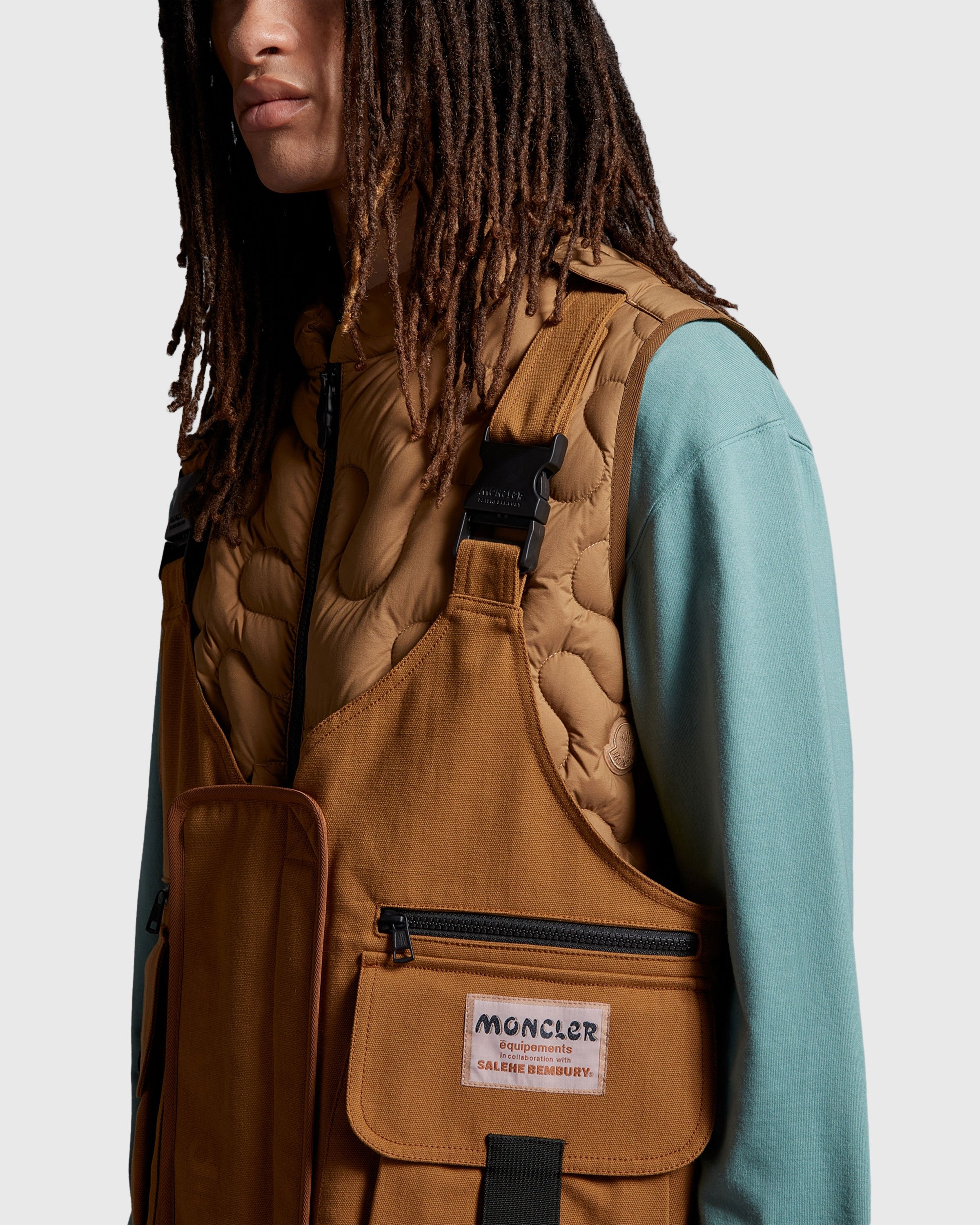 Moncler vest brown clearance