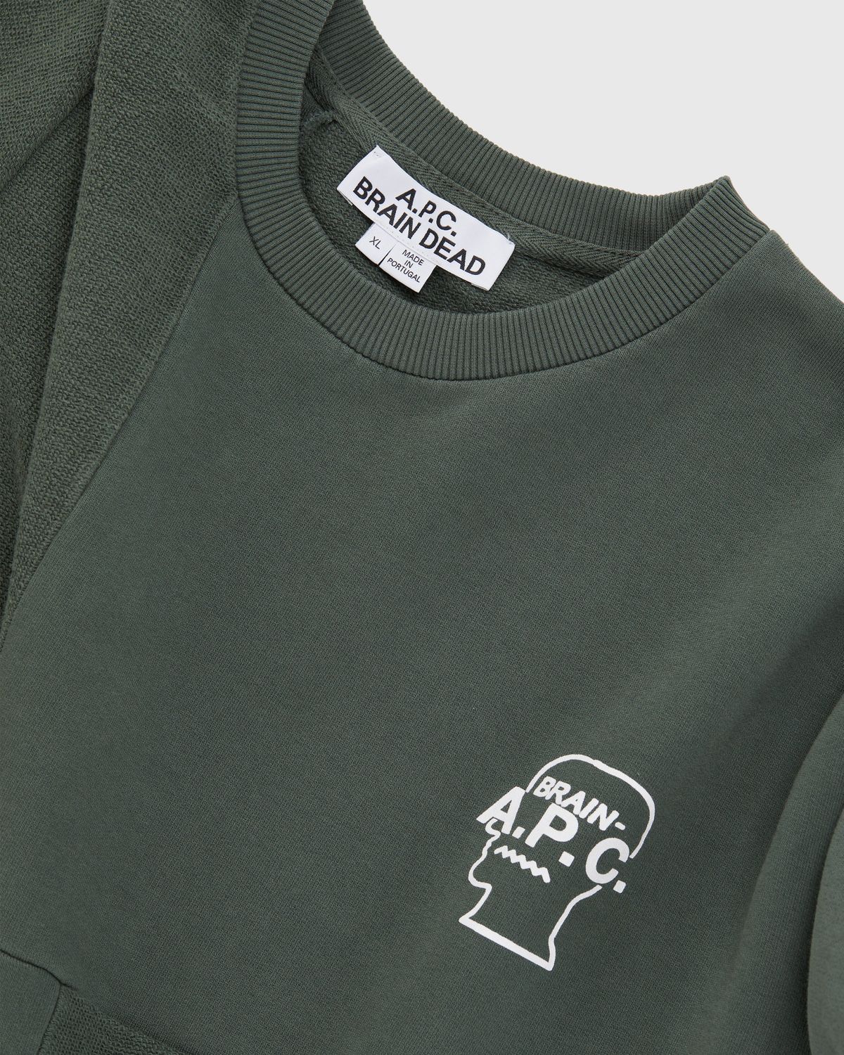 A.P.C. x Brain Dead – Pony Grey Green - Sweats - Green - Image 3