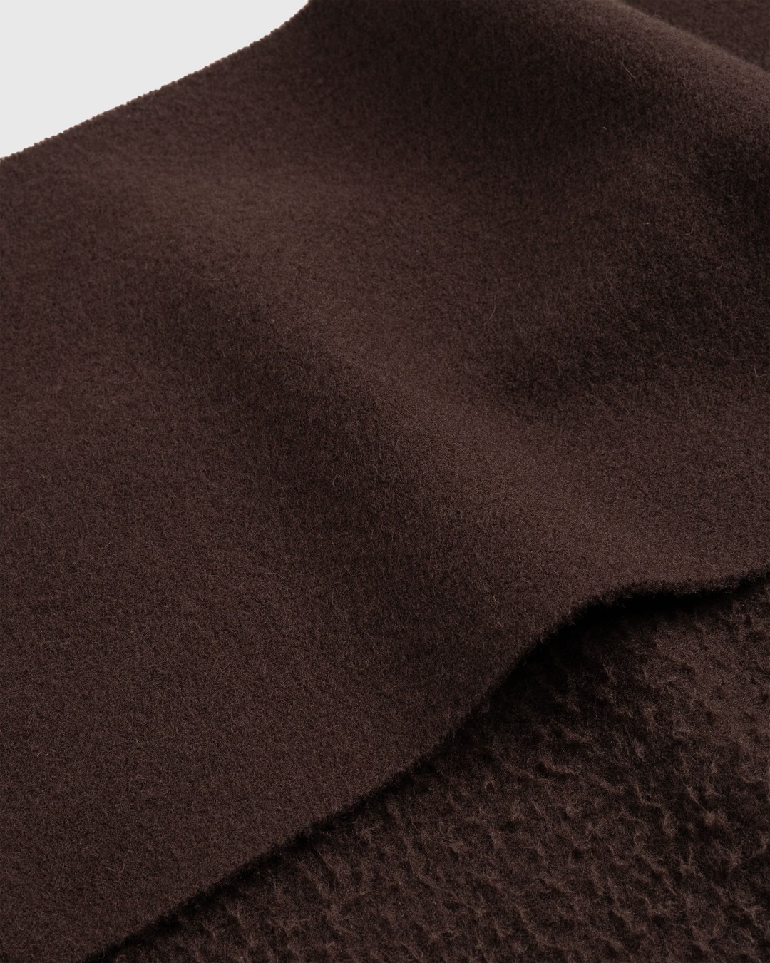 Acne Studios – Wool Fringe Scarf Chocolate Brown - Scarves - Brown - Image 5