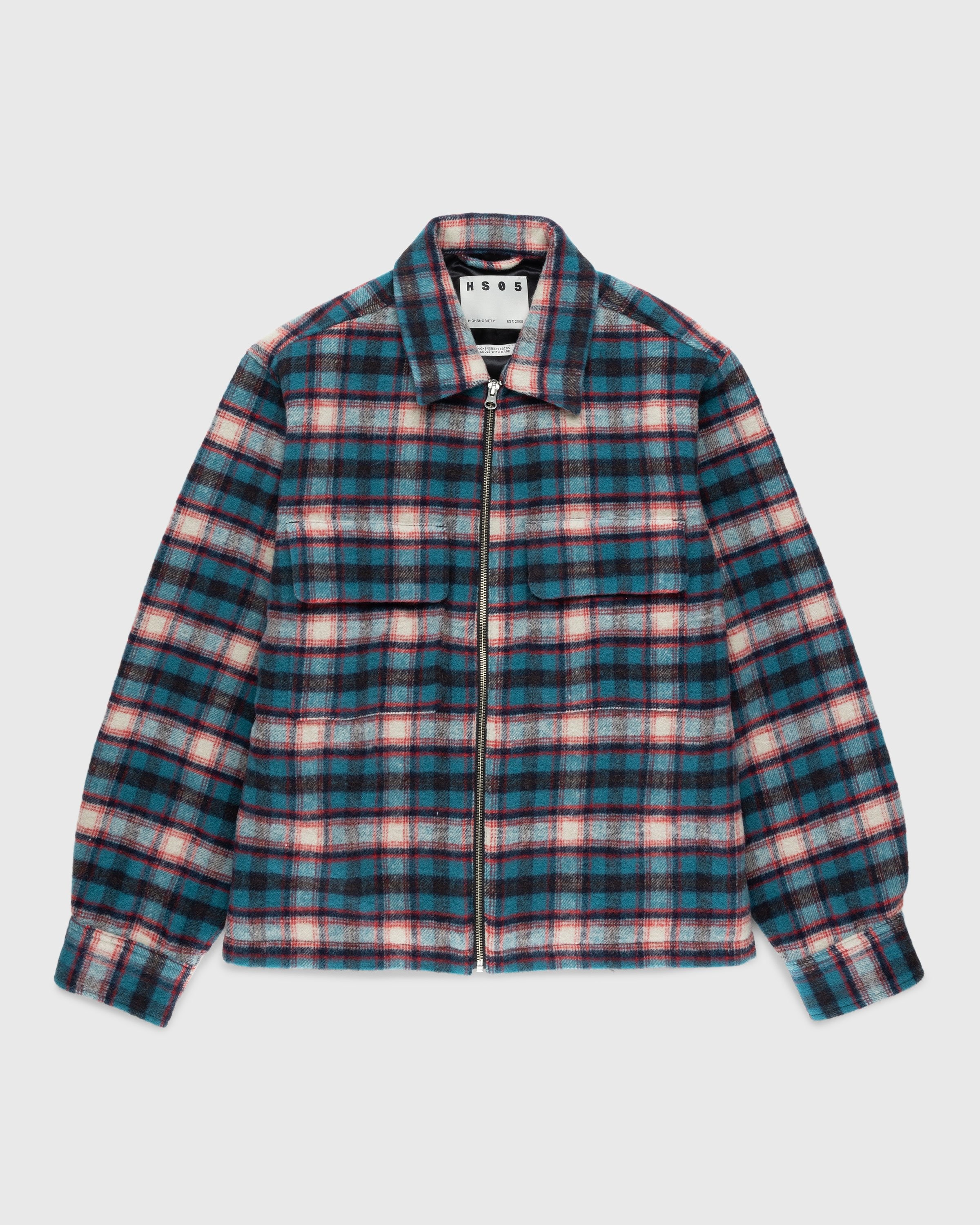 Highsnobiety HS05 – Shaggy Plaid Shirt Red/Blue - Shirts - Multi - Image 1