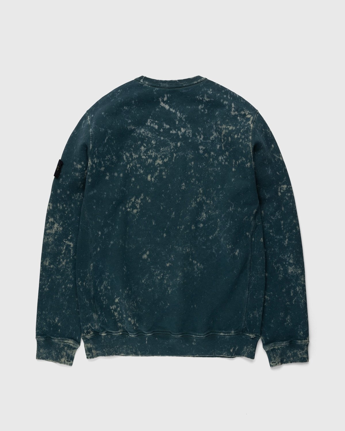 Stone Island – 61538 Garment-Dyed Cotton Fleece Crewneck Mid Blue - Sweats - Blue - Image 2