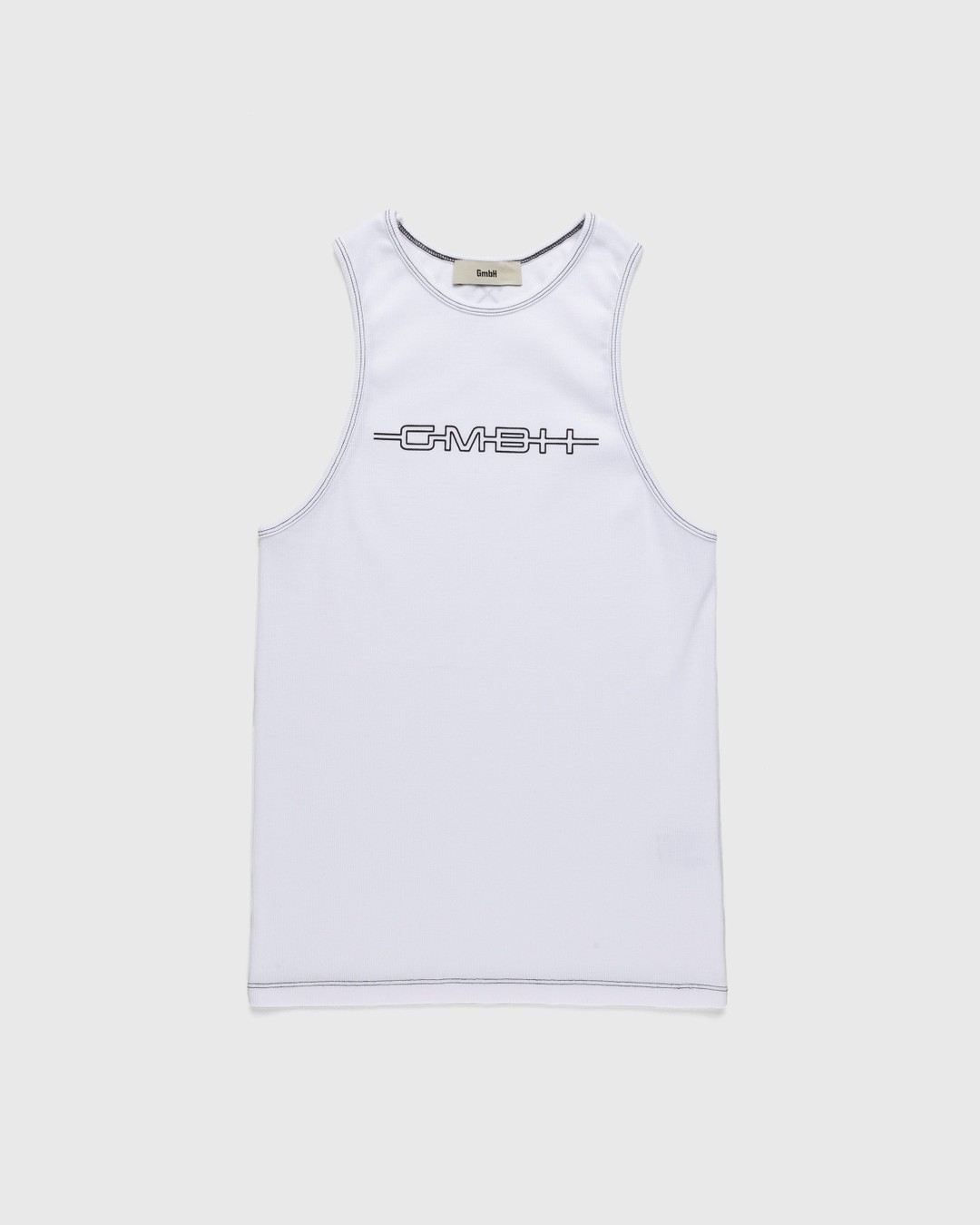 GmbH – Ali Rib Tank Top White - Men Tops - White - Image 1