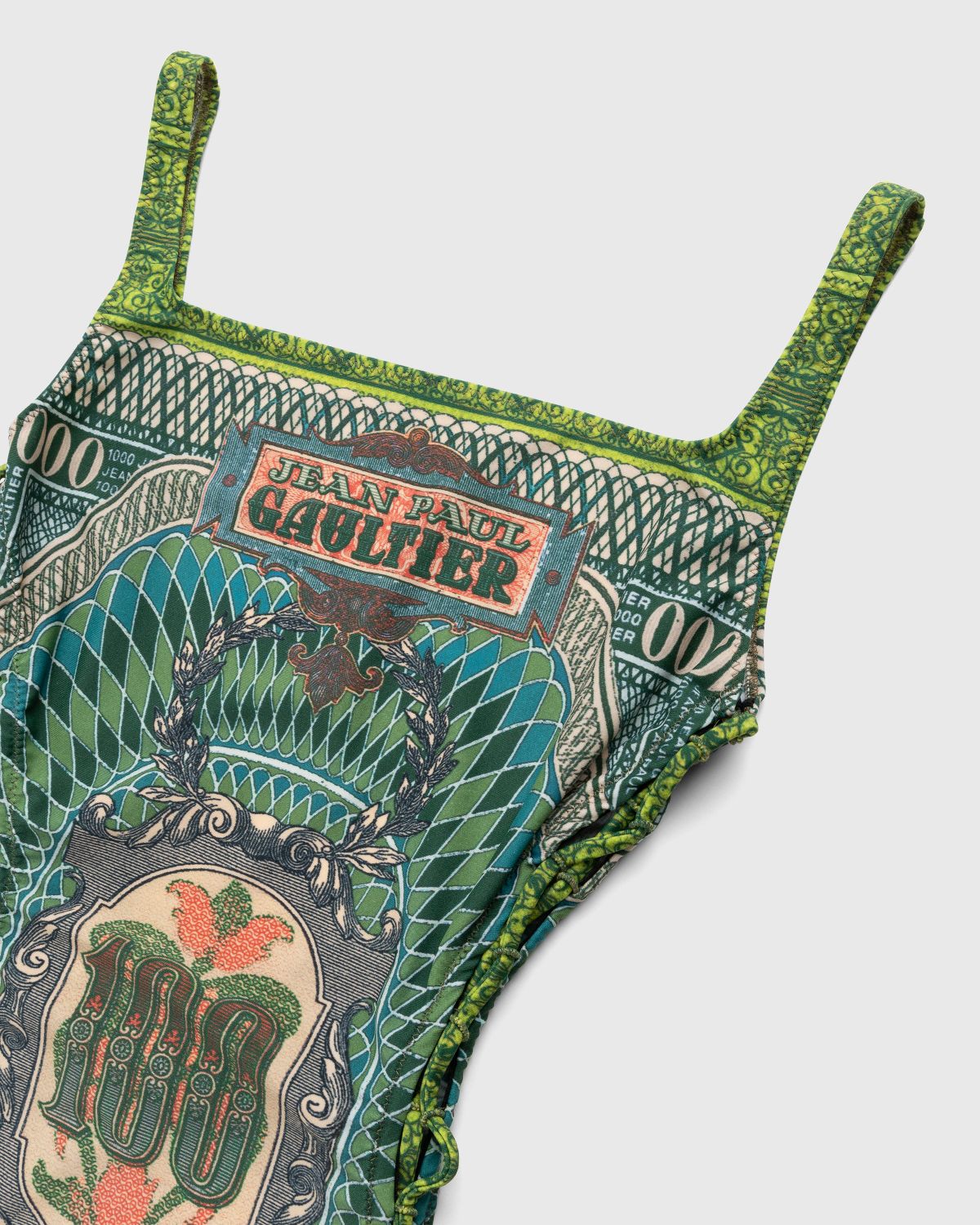 Jean Paul Gaultier – Banknote Swimsuit Multi - Swimwear - Green - Image 4