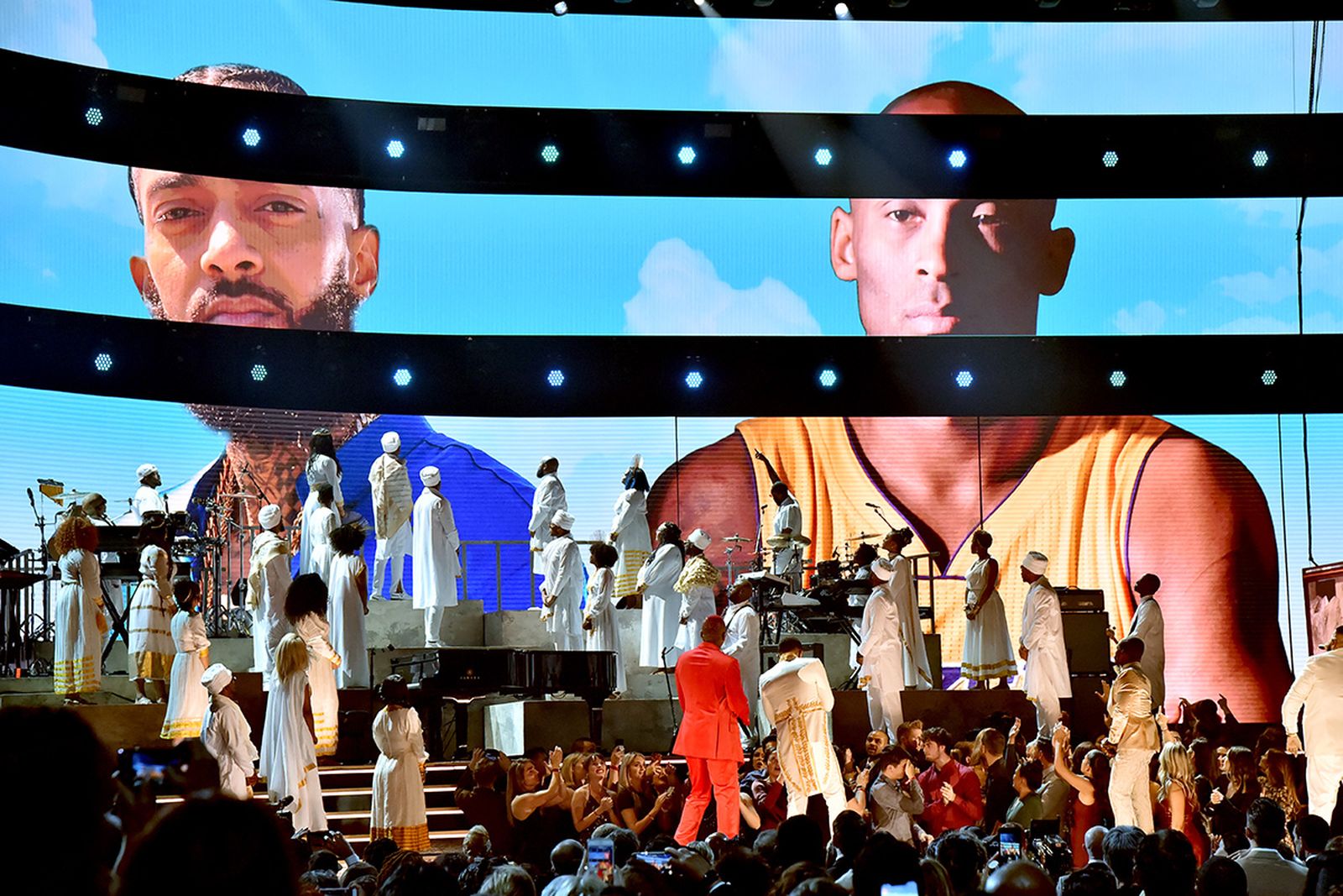 Nipsey Hussle and Kobe Bryant tribute at the Grammy Awards
