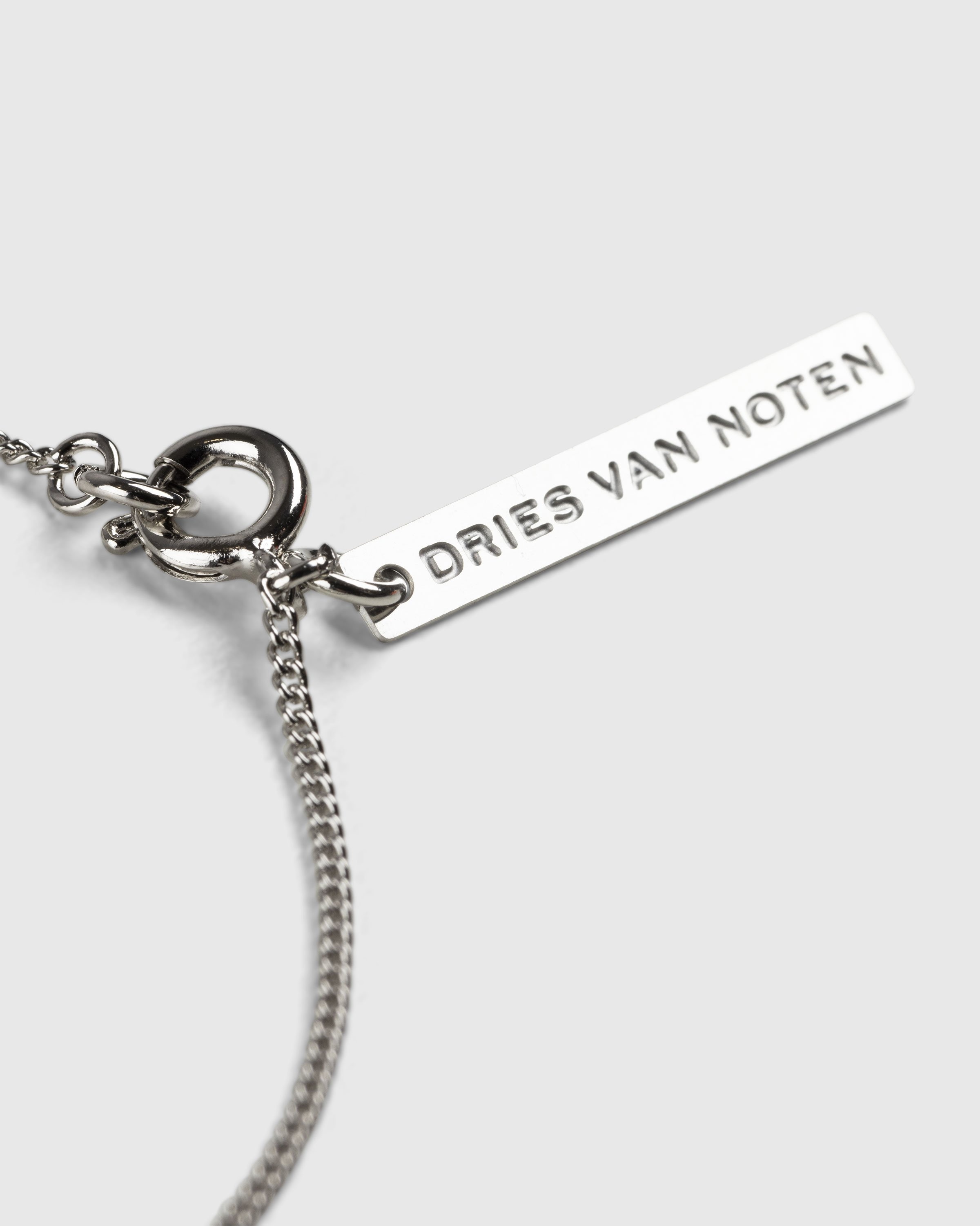 Dries van Noten – Logo Tag Necklace Silver - Necklaces - Silver - Image 2