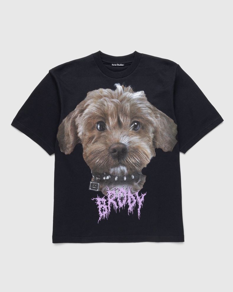 Printed Dog T-Shirt Faded Black