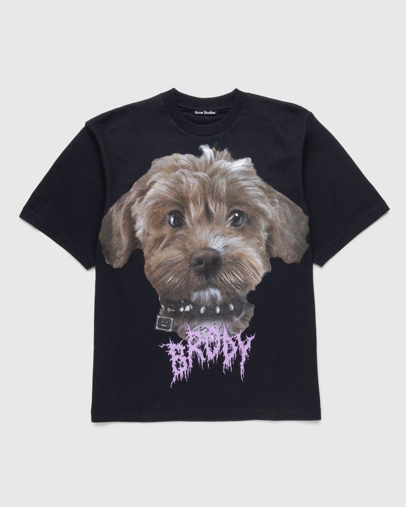 Acne Studios – Printed Dog T-Shirt Faded Black