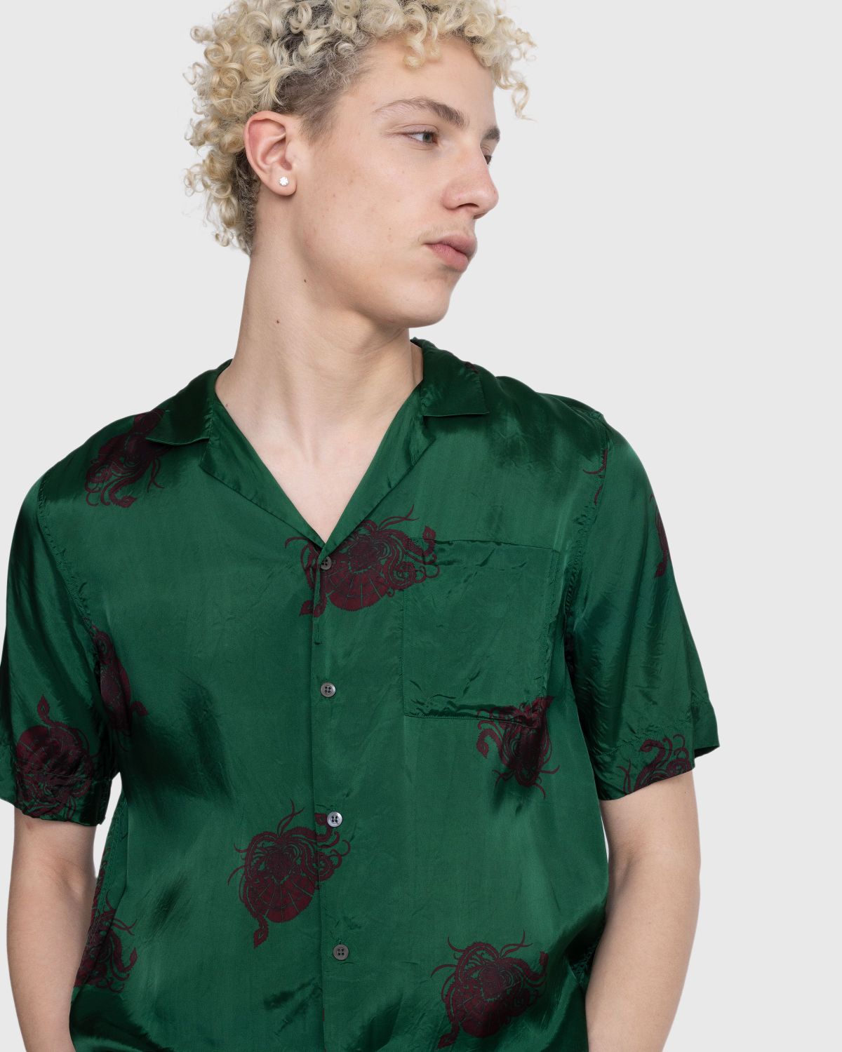 Dries van Noten – Carltone Shirt Bottle - Shirts - Green - Image 5