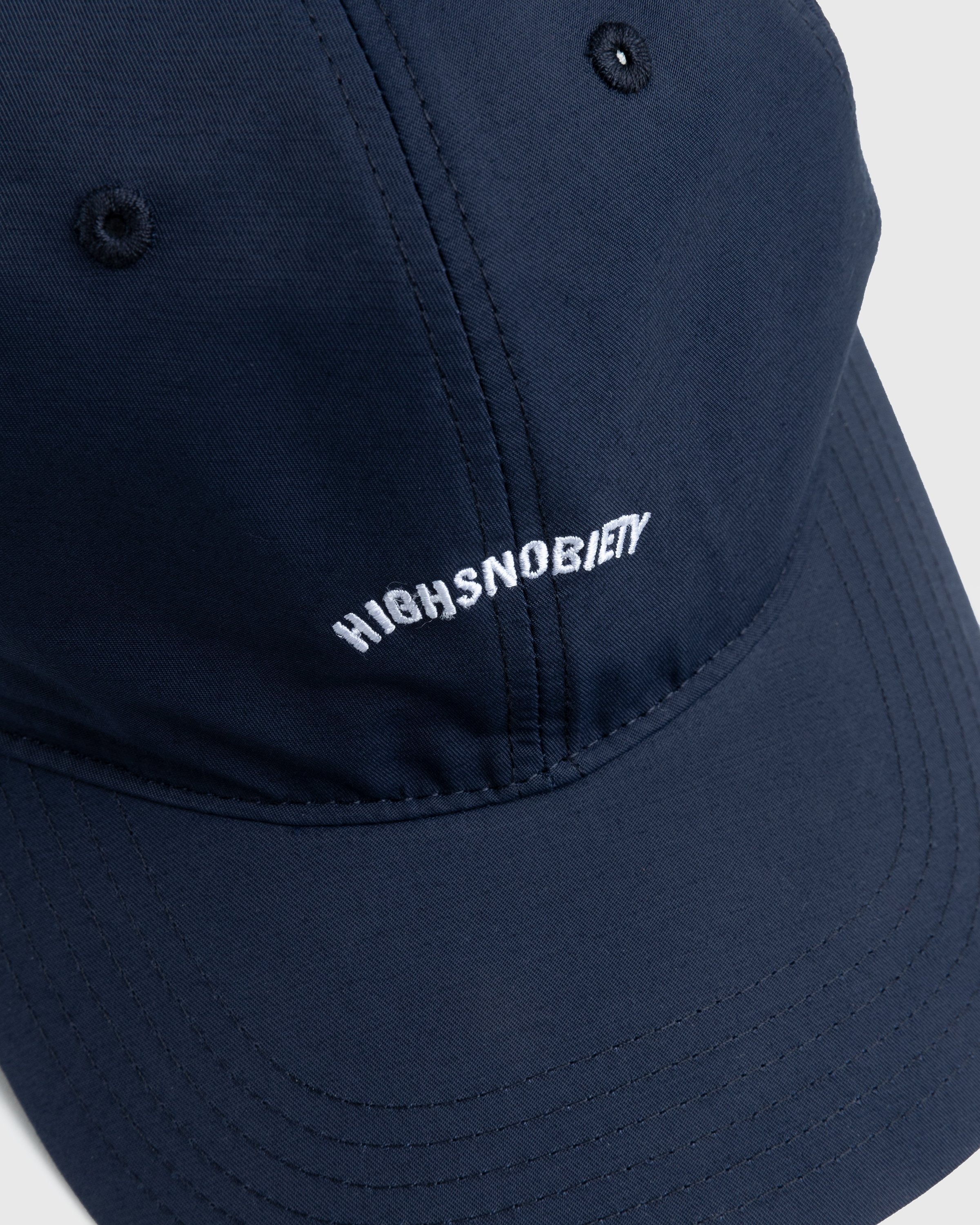 Highsnobiety – Brushed Nylon Logo Cap Dark Blue - Hats - Blue - Image 5
