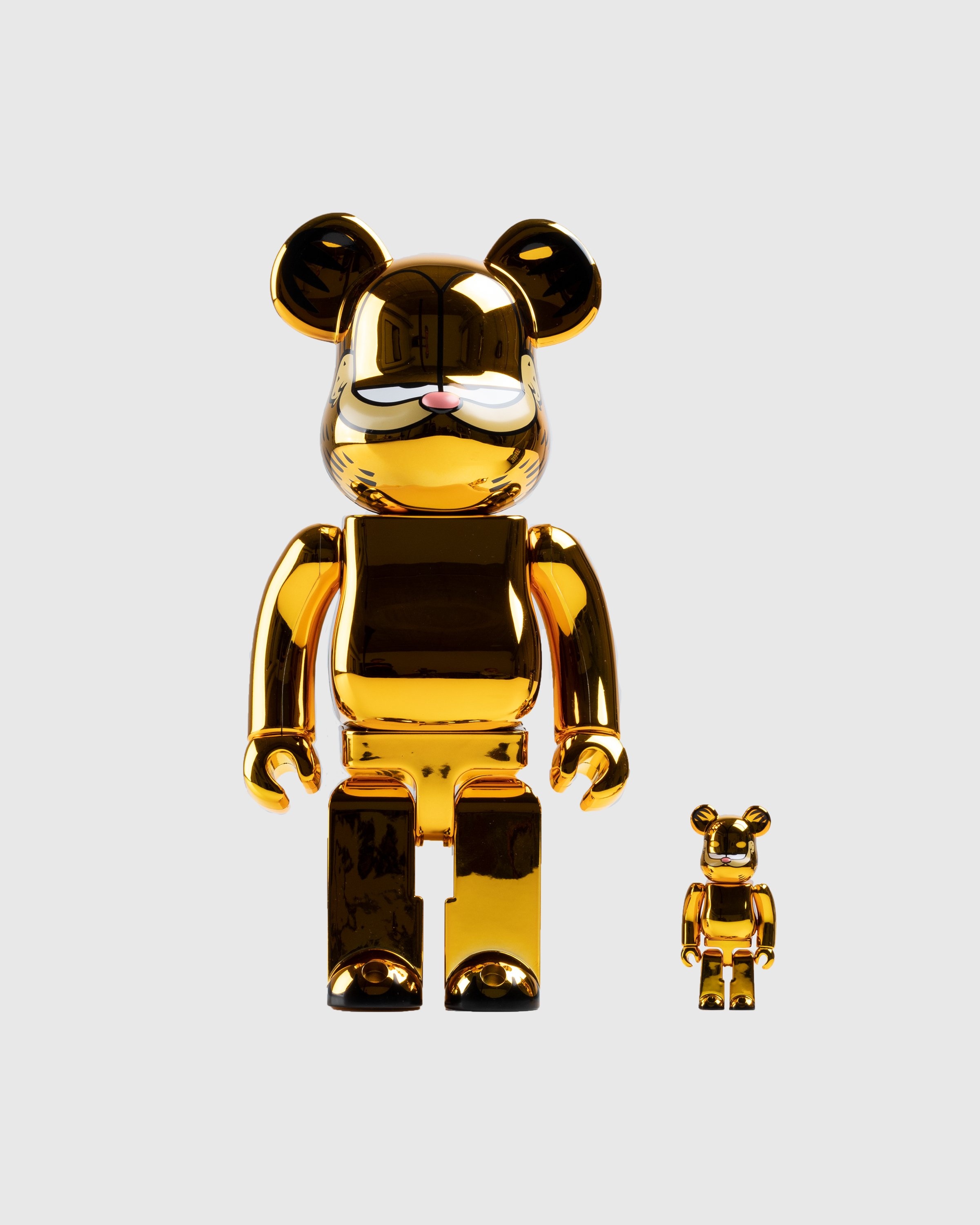 Medicom – Be@rbrick Garfield 100% and 400% Set Gold Chrome