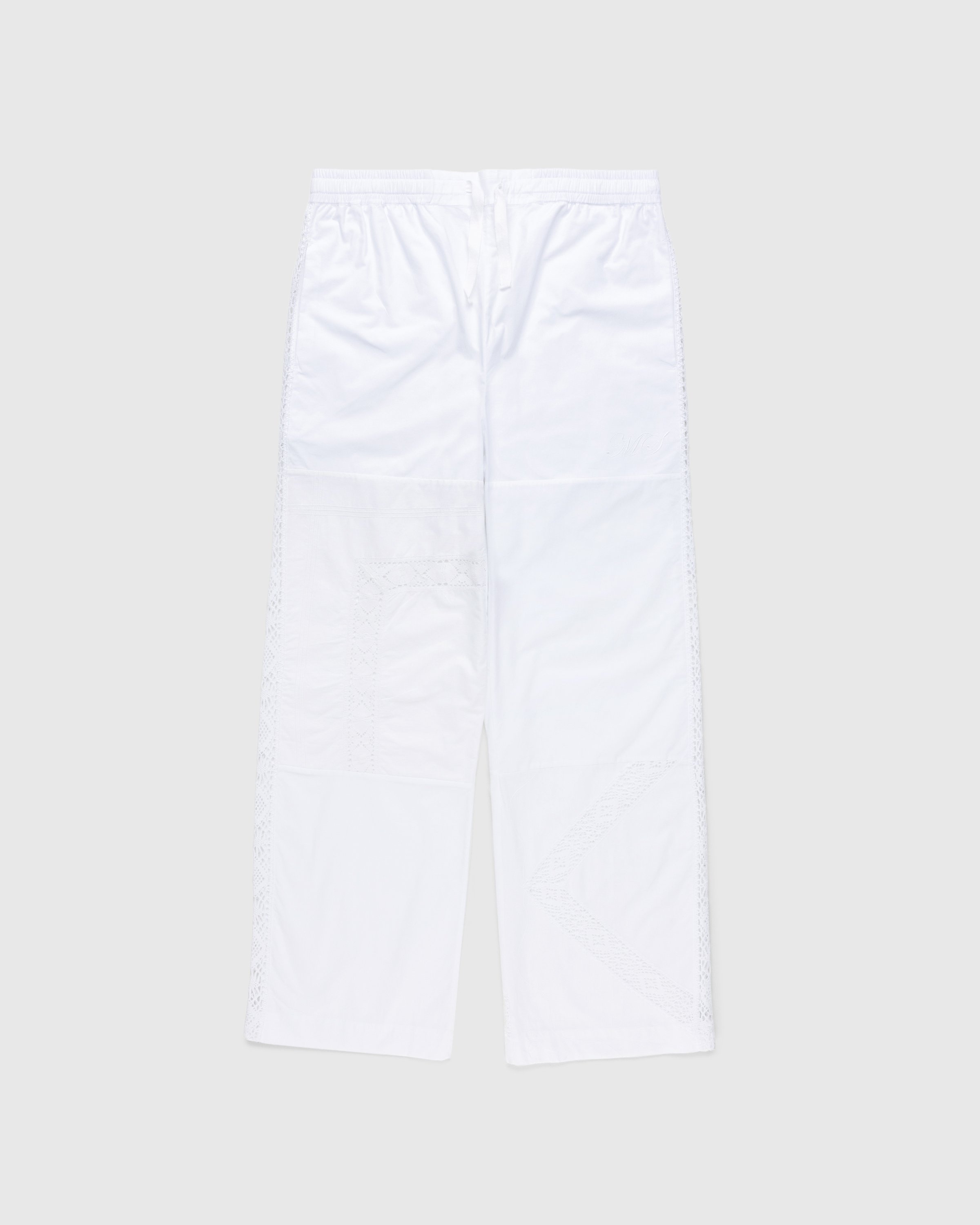 Marine Serre – Regenerated Household Linen Pajama Pants White - Pants - White - Image 1