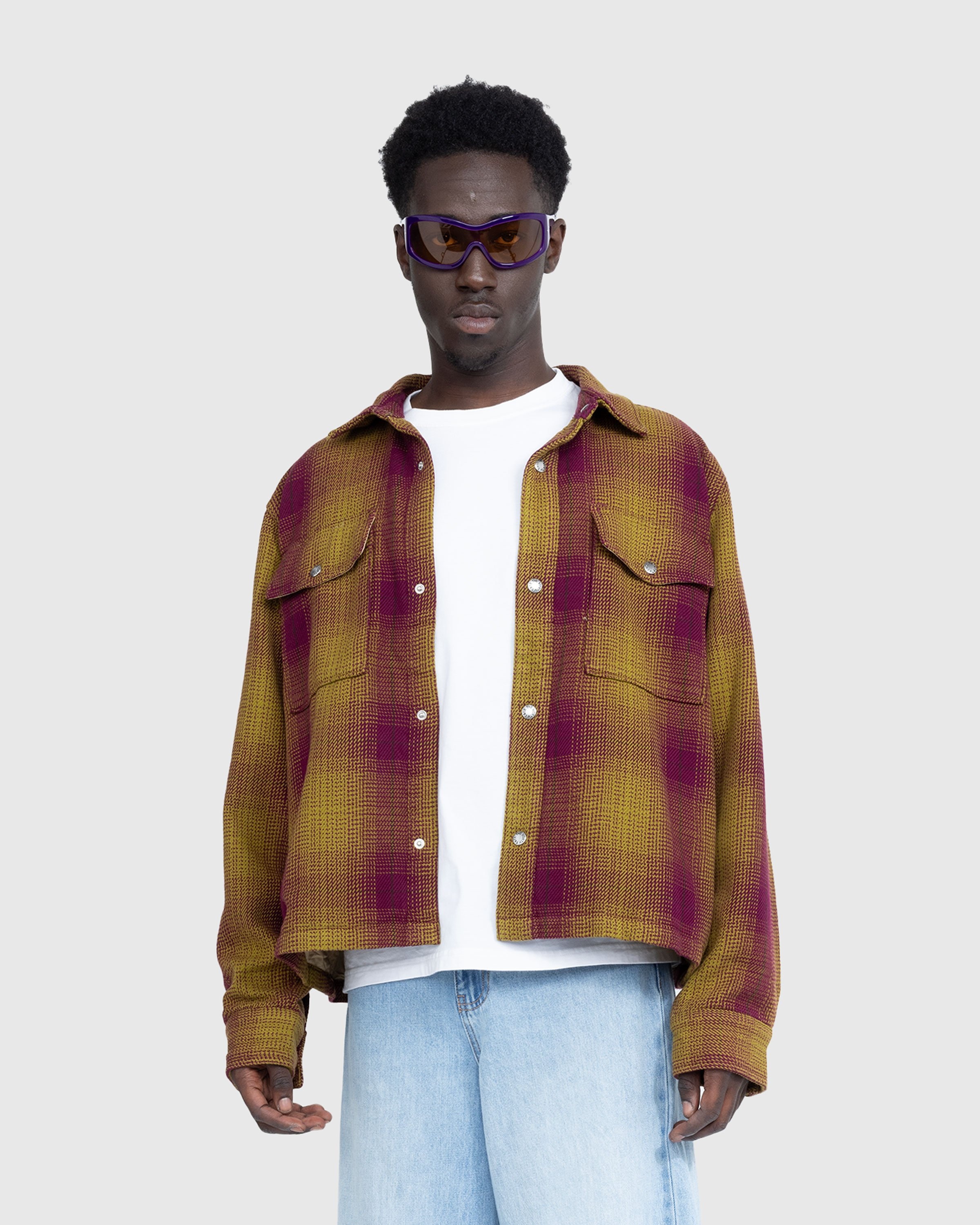 The North Face – Valley Twill Utility Shacket Large Halfdome Shadow Plaid - Shirts - Red - Image 2
