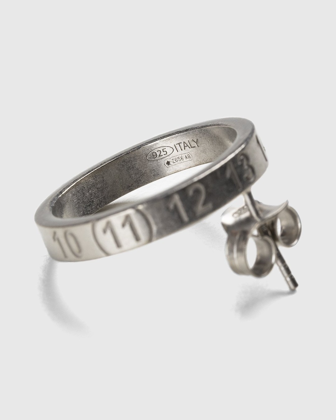 Maison Margiela – Number Logo Hoop Earring Silver - Jewelry - Silver - Image 2