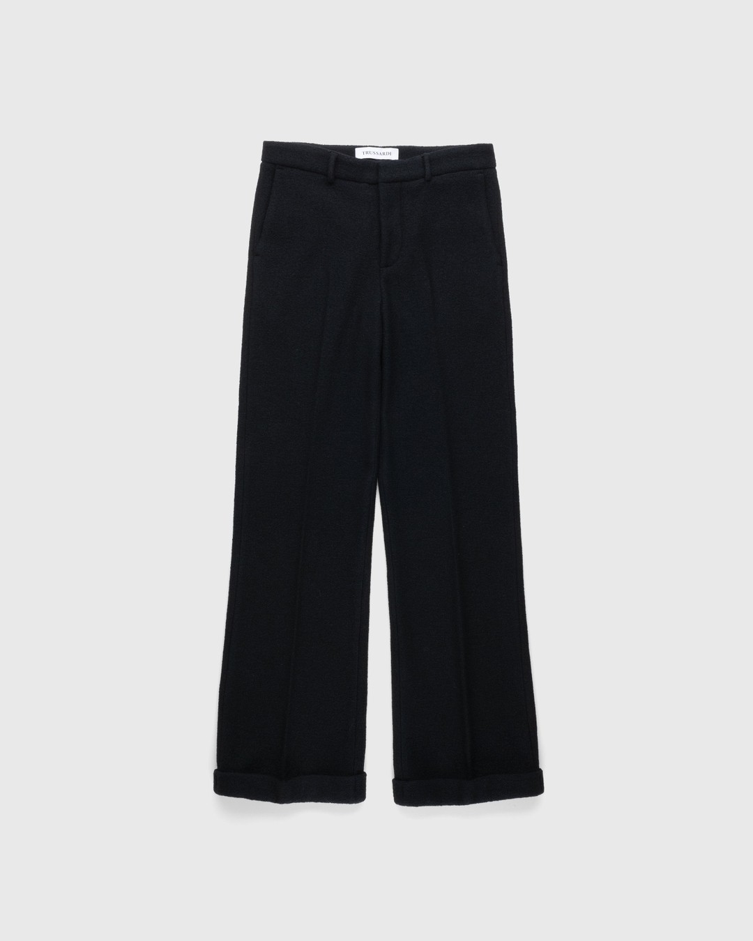 Trussardi – Boucle Jersey Trousers Black - Pants - Black - Image 1