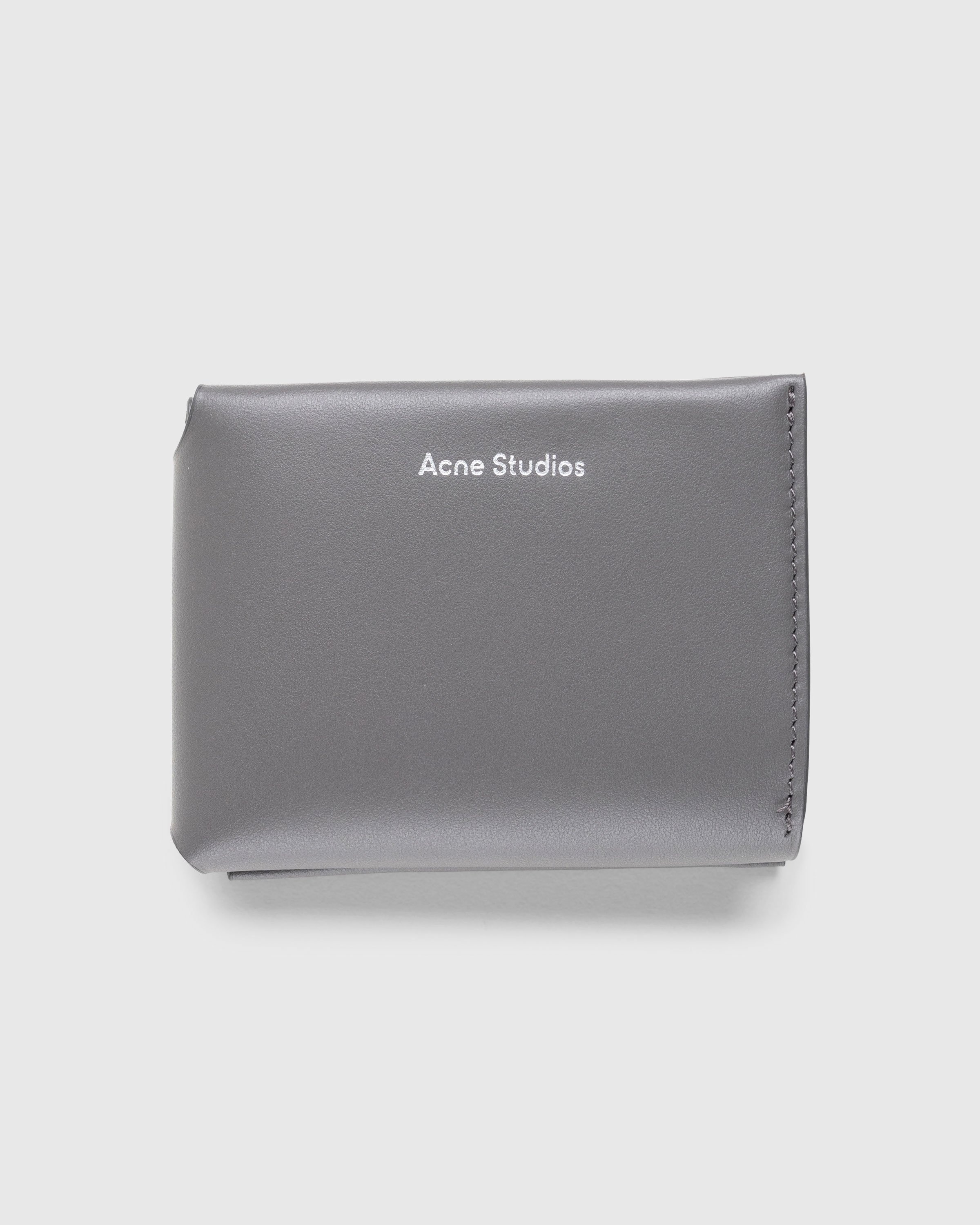 Acne Studios – Folded Card Holder Dark Grey - Wallets - Grey - Image 1