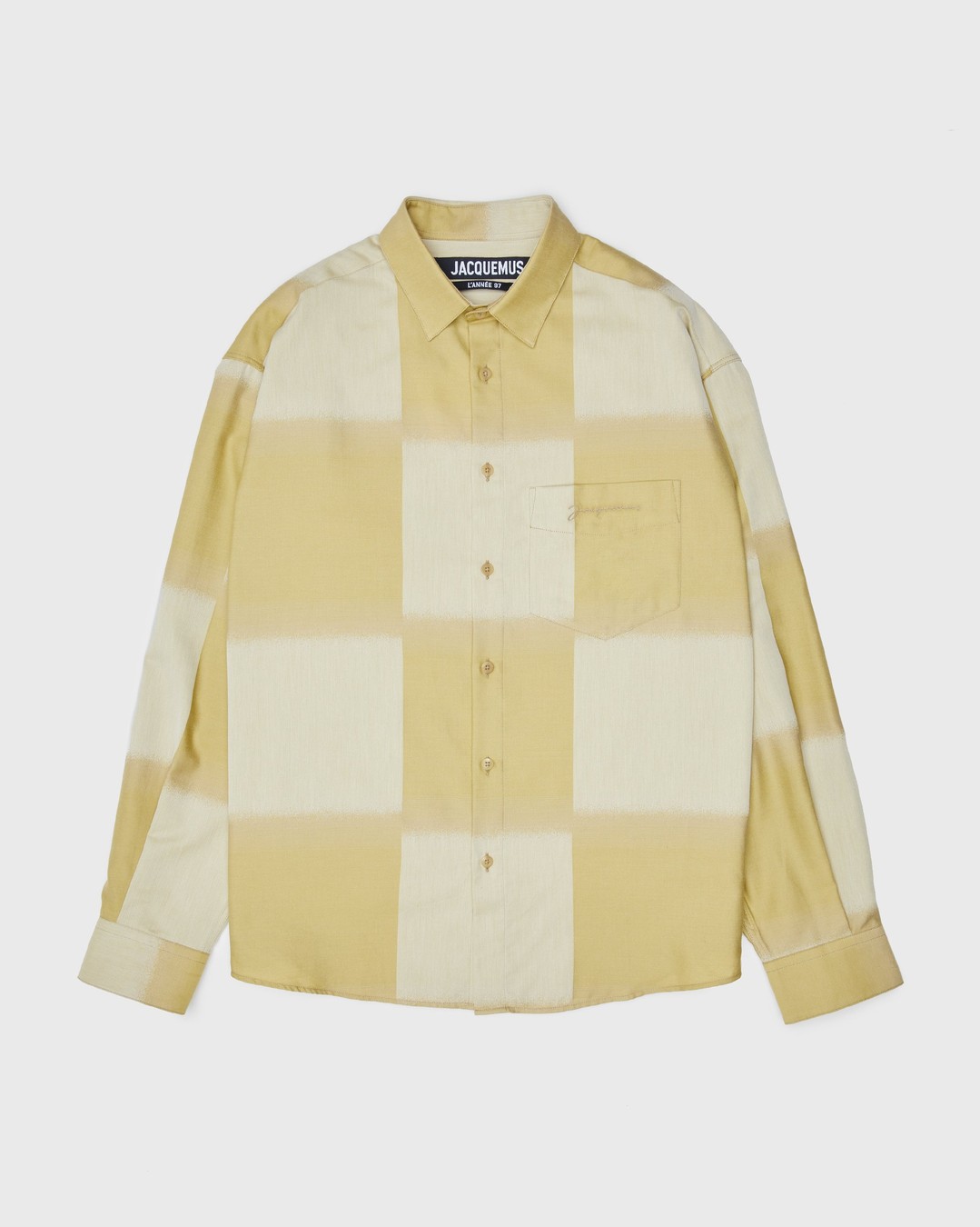 JACQUEMUS – La Chemise Simon Khaki - Shirts - Yellow - Image 1