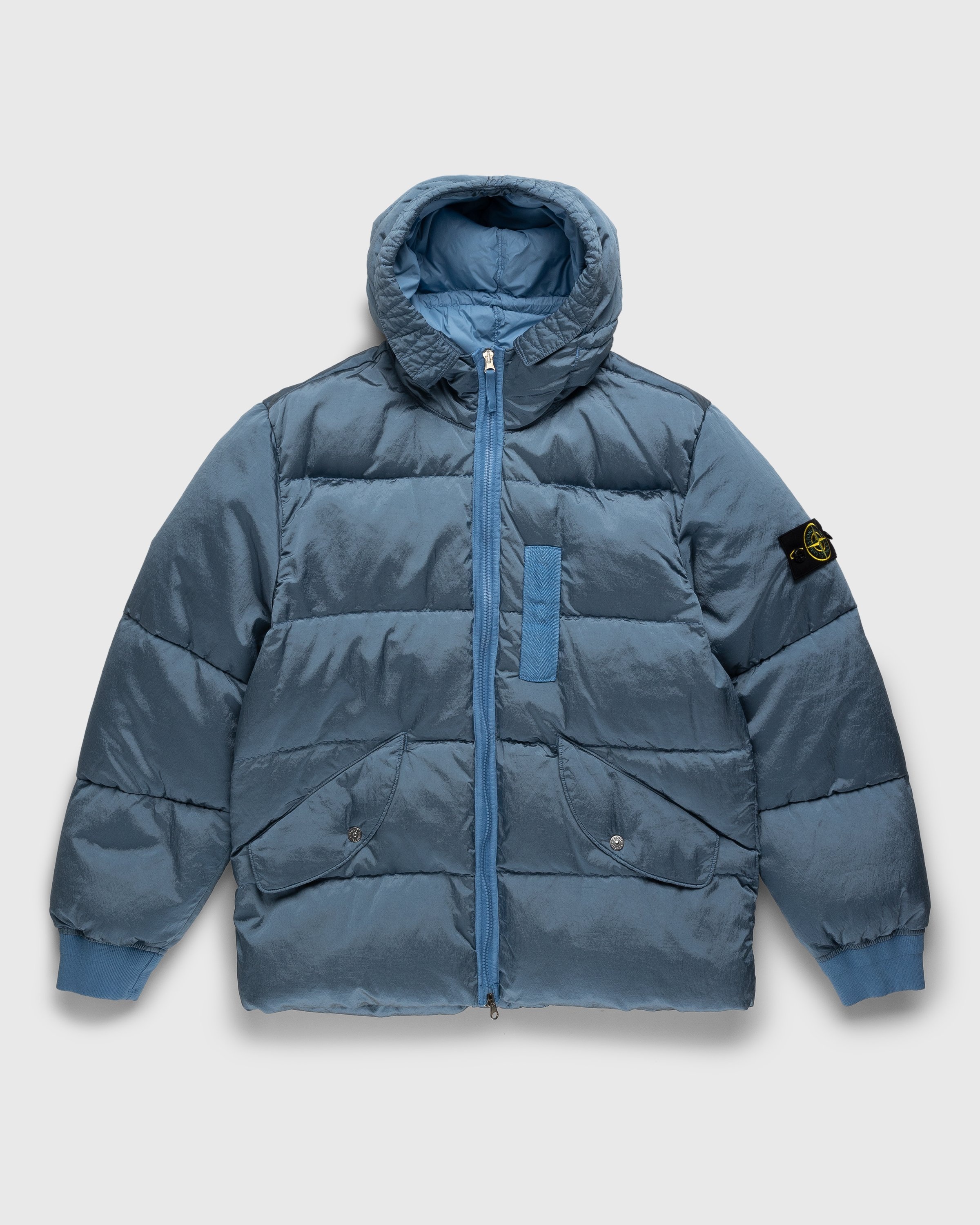 Stone island top coat fur hood