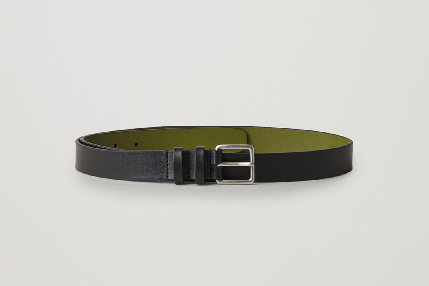 Contrast Leather Belt