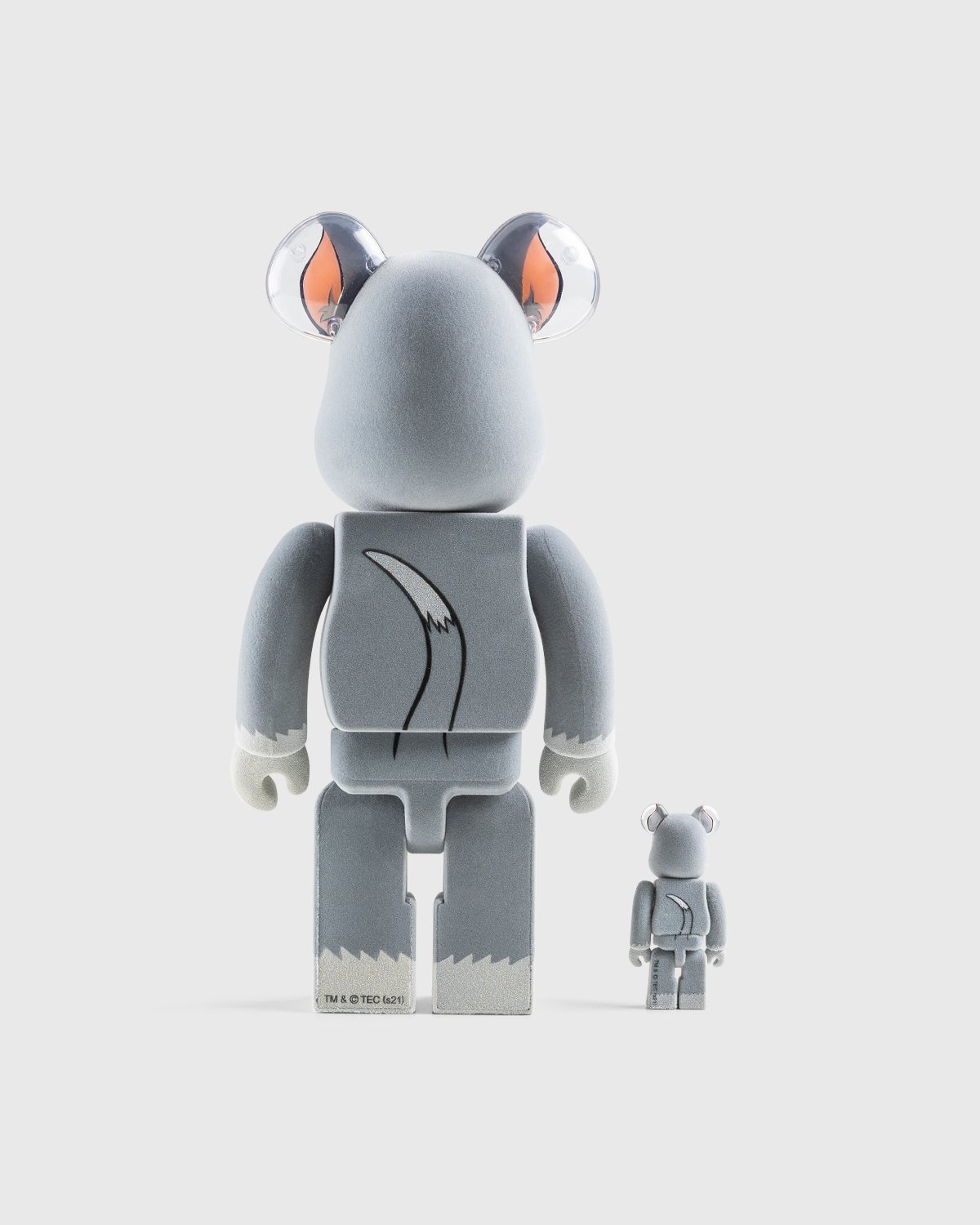 Medicom – Be@rbrick Tom Flocky 100% and 400% Set Grey - Toys - Grey - Image 2
