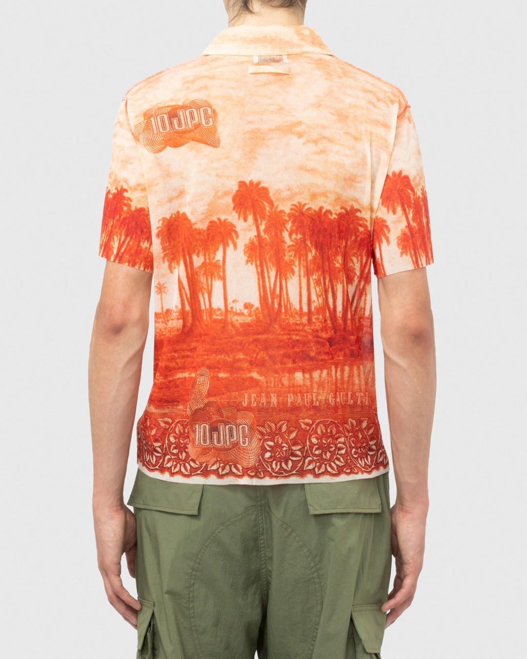 Jean Paul Gaultier – Palm Tree Summer Shirt Ecru/Red - Shortsleeve Shirts - Red - Image 2
