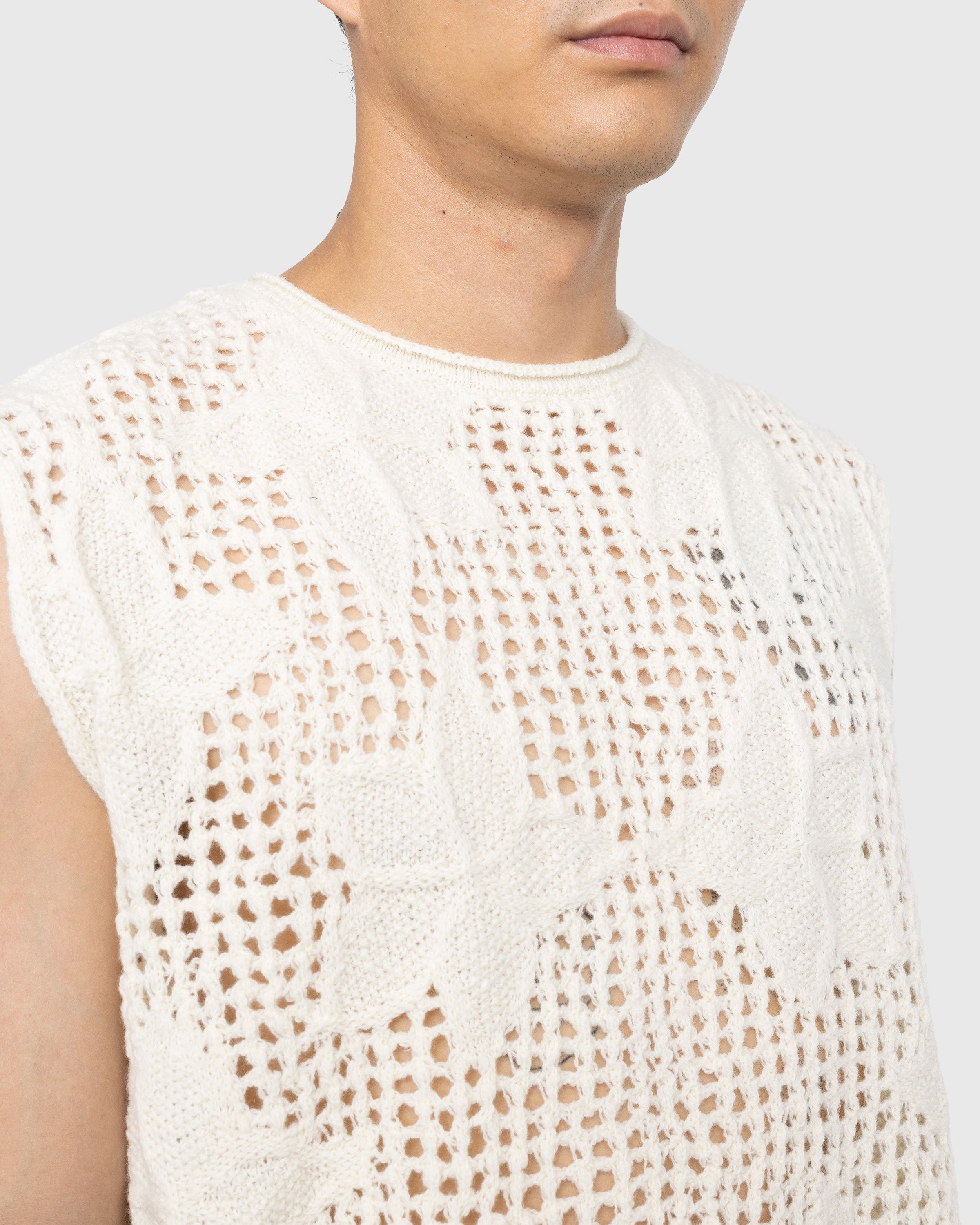 Dries van Noten – Meddo Knit Sweater Vest Ecru - Knitwear - White - Image 4