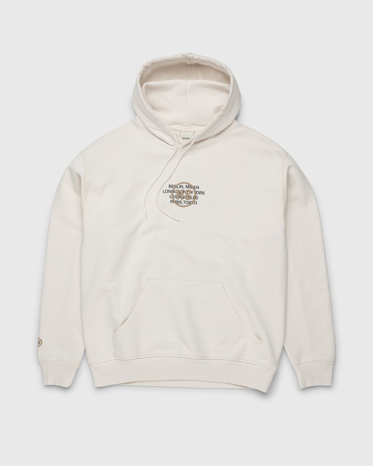 Highsnobiety – Logo Hoodie Natural - Sweats - Beige - Image 1
