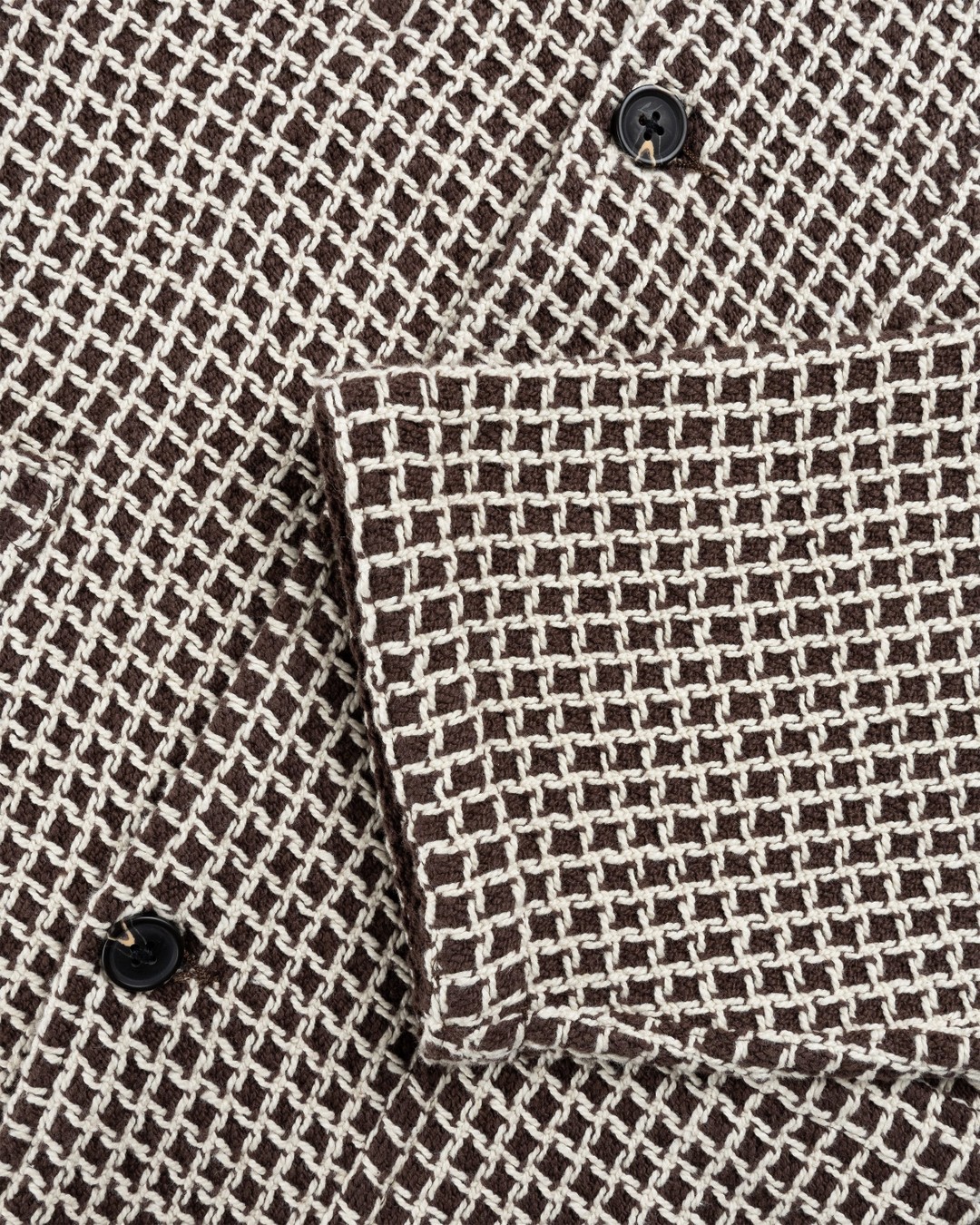 Bode – Reversible Duo Waffle Jacket Brown - Outerwear - Brown - Image 5