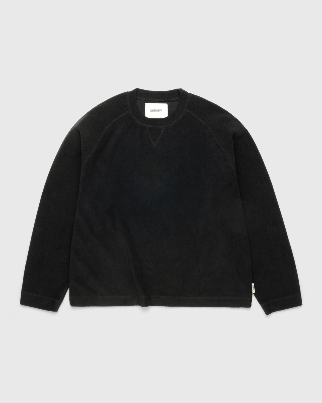 Highsnobiety – Polar Fleece Raglan Sweater Black - Sweatshirts - Black - Image 1